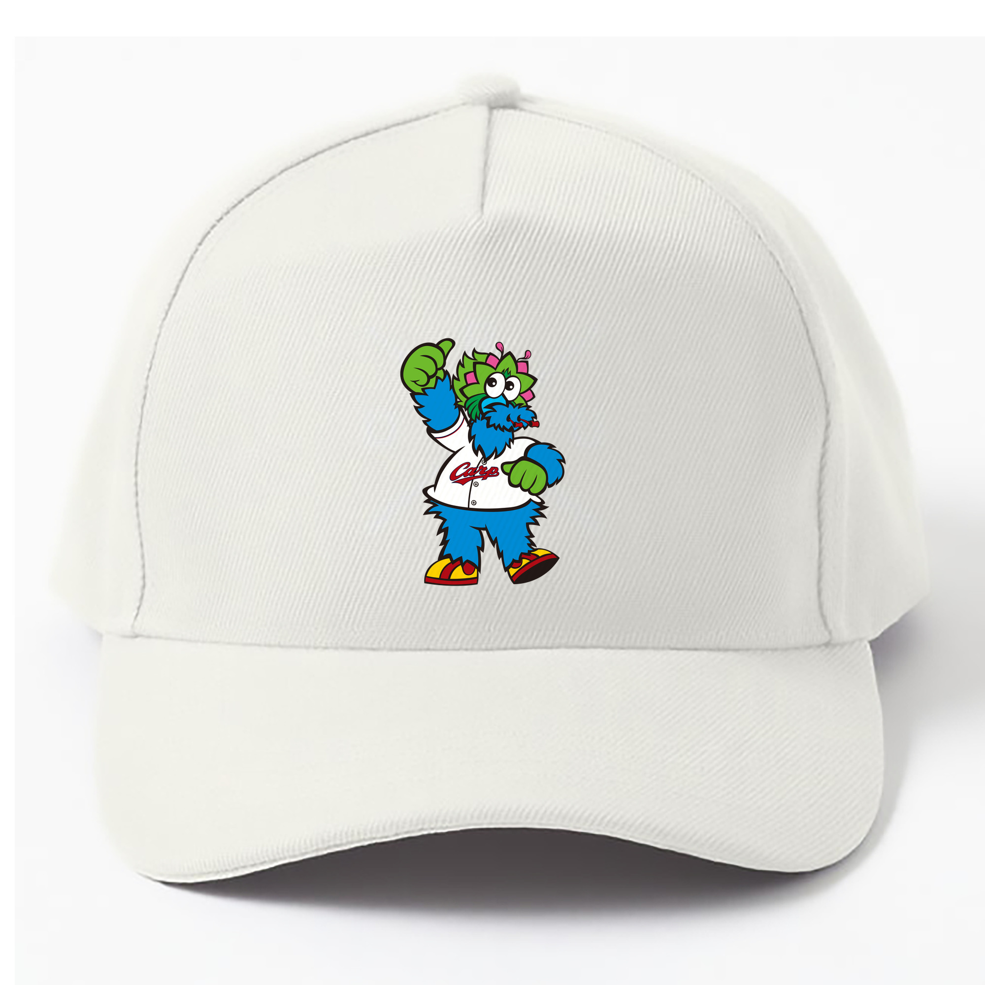 HIROSHIMA TOYO CARP MASCOT SLYLY 2023 HOME UNIFORM APPLICATION THUMS UP Logo - ベースボールキャップ ・ 綿100％ ・ 男女兼用 ・ スポーツ 帽子 ・ 日常使い 散歩 アウトドア 旅行用