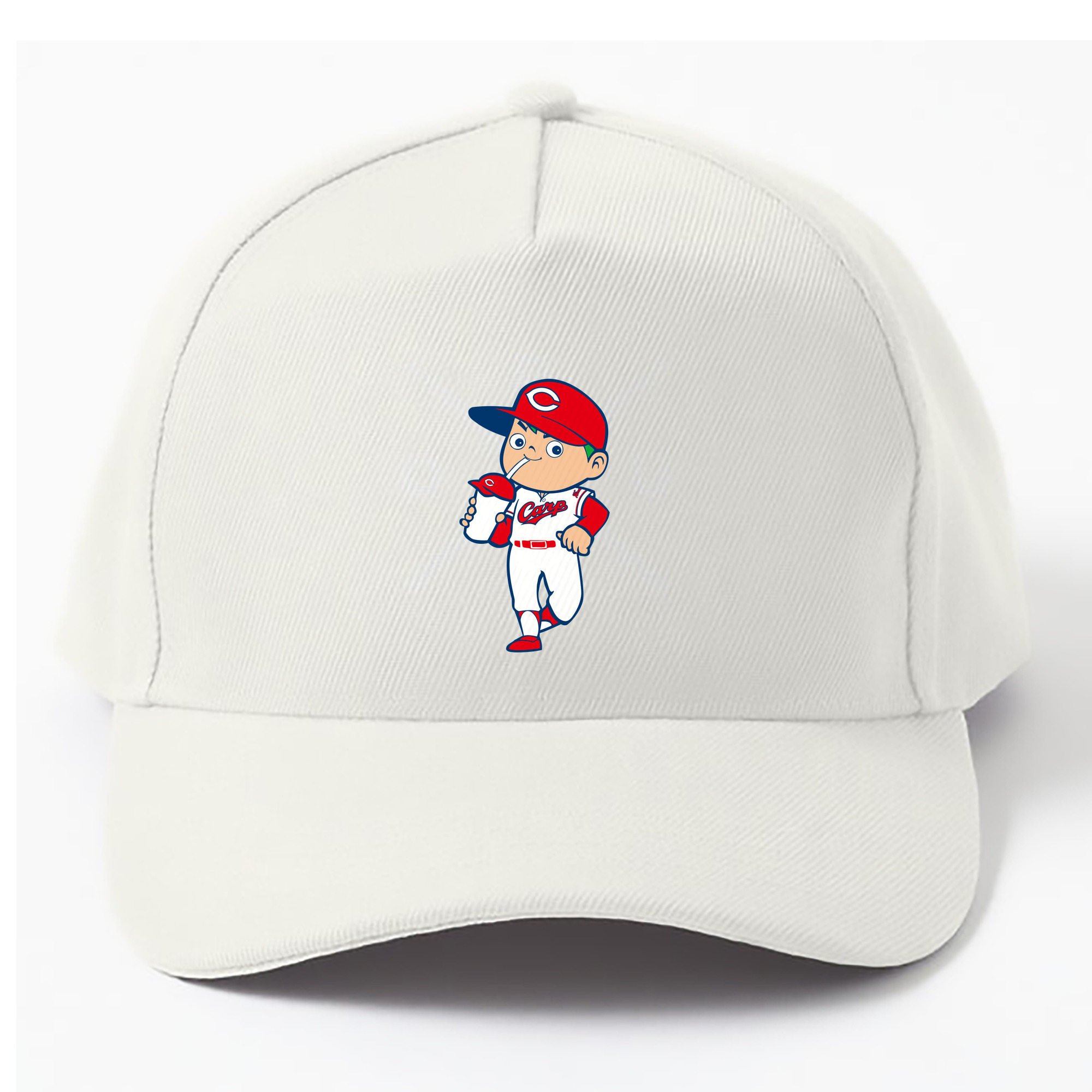 HIROSHIMA TOYO CARP MASCOT APPLICATION DRINK Logo - ベースボールキャップ ・ 綿100％ ・ 男女兼用 ・ スポーツ 帽子 ・ 日常使い 散歩 アウトドア 旅行用