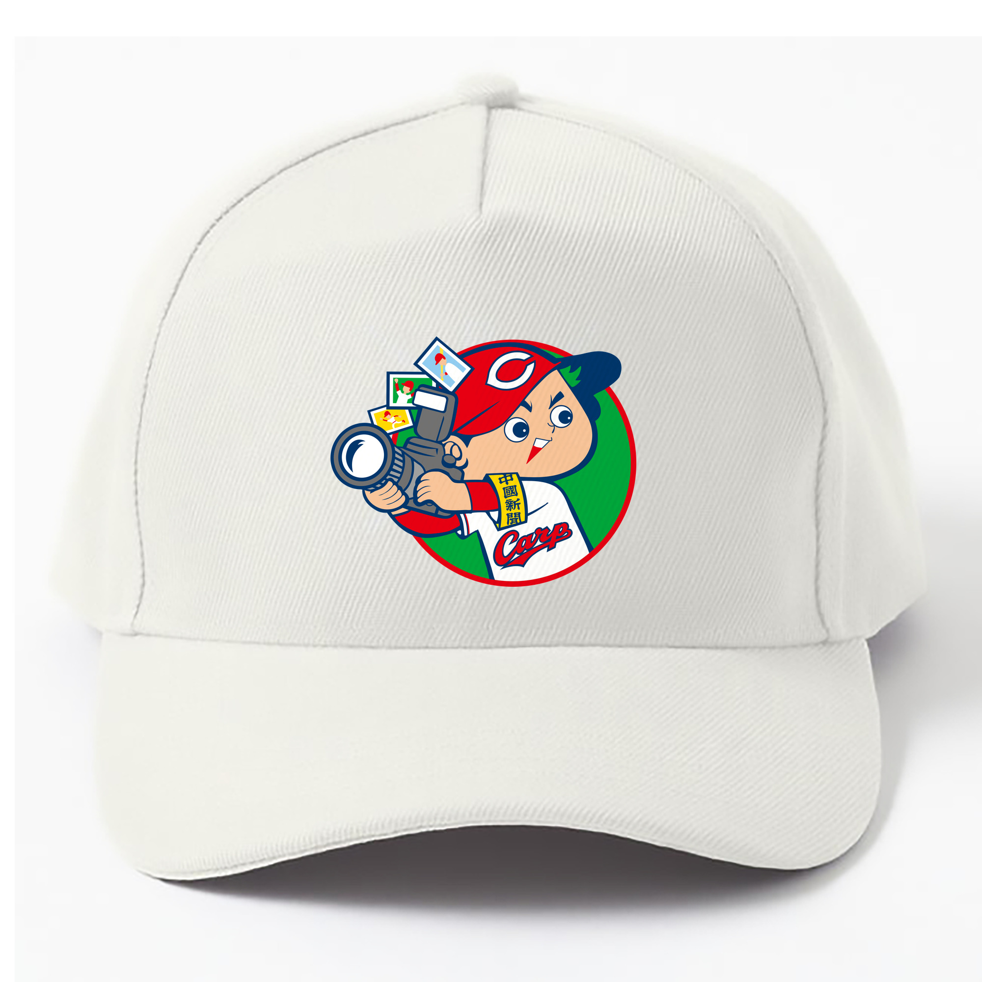 HIROSHIMA TOYO CARP CARP BOYA EMBLEM APPLICATION CAMERA Logo - ベースボールキャップ ・ 綿100％ ・ 男女兼用 ・ スポーツ 帽子 ・ 日常使い 散歩 アウトドア 旅行用