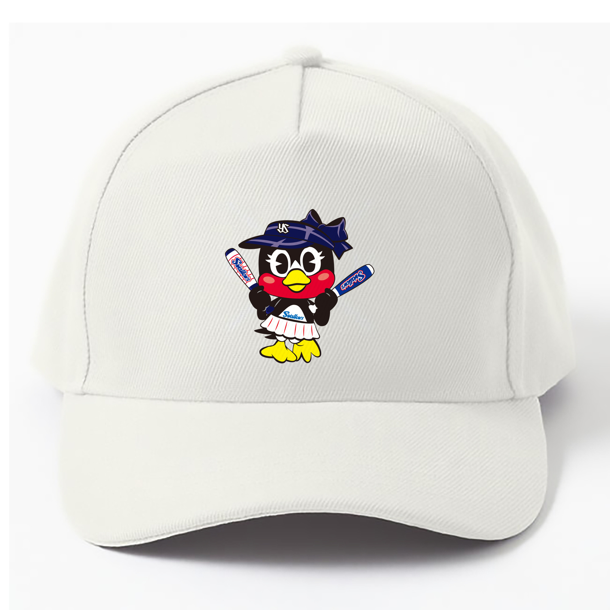 TOKYO YAKULT SWALLOWS MASCOT TSUBAMI APPLICATION CHEER BAT Logo - ベースボールキャップ ・ 綿100％ ・ 男女兼用 ・ スポーツ 帽子 ・ 日常使い 散歩 アウトドア 旅行用