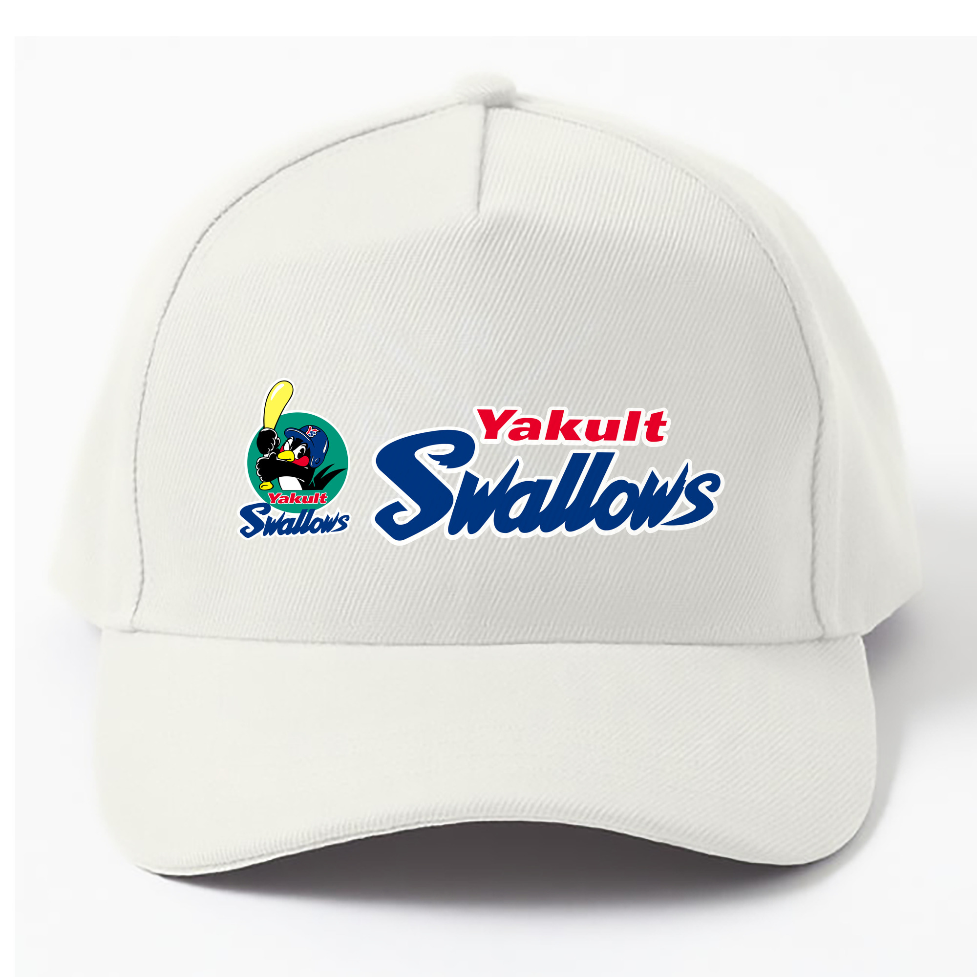YAKULT SWALLOWS EMBLEM WORDMARK Logo - ベースボールキャップ ・ 綿100％ ・ 男女兼用 ・ スポーツ 帽子 ・ 日常使い 散歩 アウトドア 旅行用