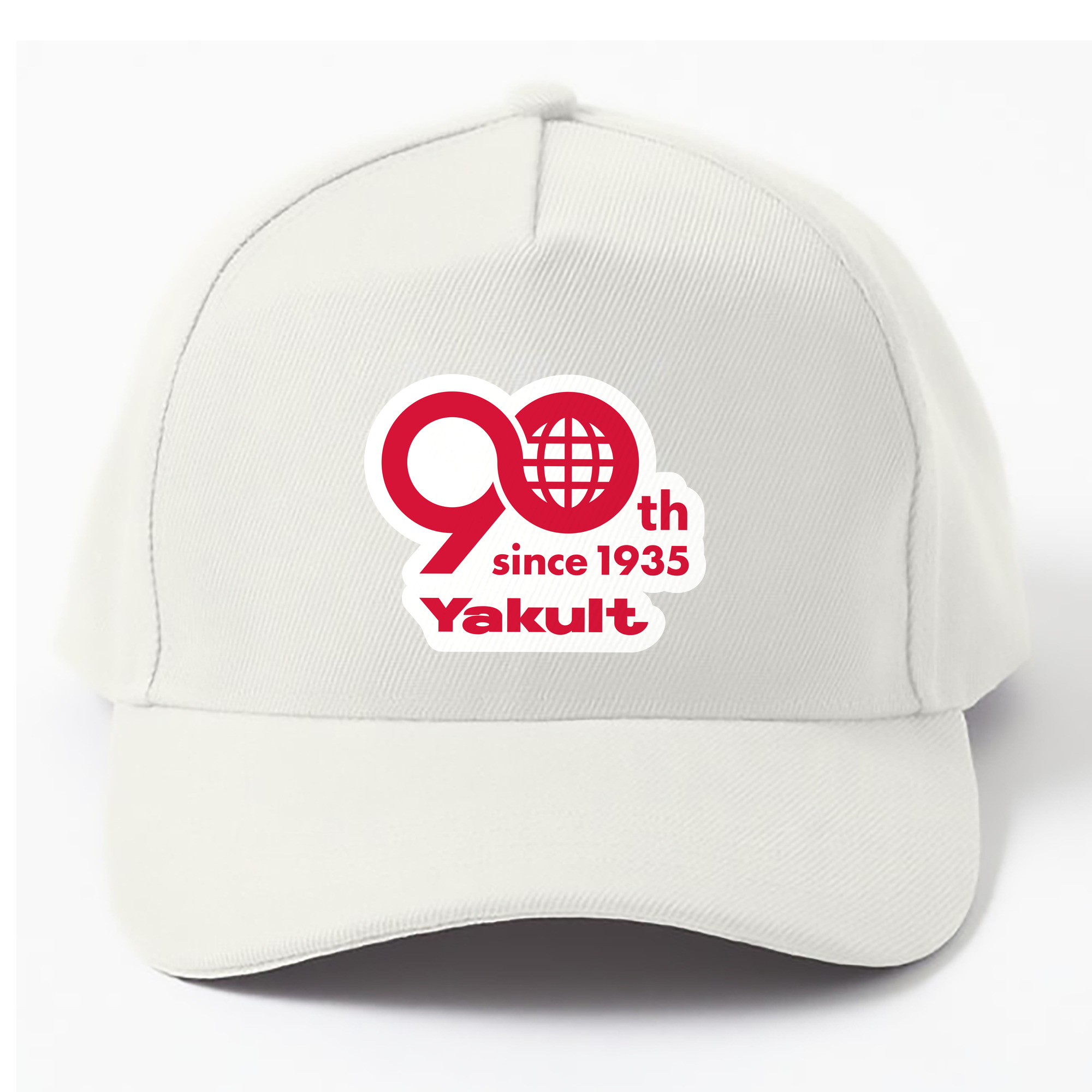 YAKULT HONSHA 90TH ANNIVERSARY EMBLEM Logo - ベースボールキャップ ・ 綿100％ ・ 男女兼用 ・ スポーツ 帽子 ・ 日常使い 散歩 アウトドア 旅行用