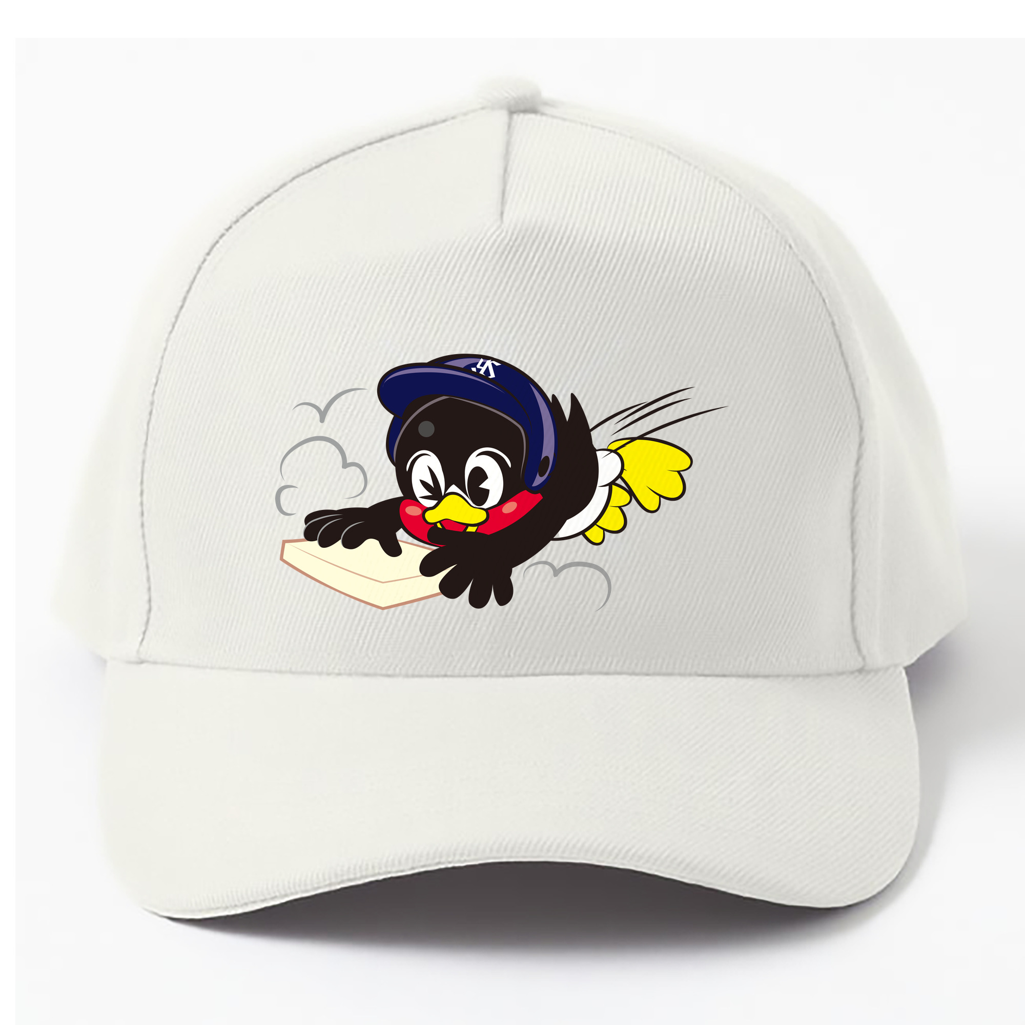 TOKYO YAKULT SWALLOWS MASCOT TSUBAKURO SLIDING APPLICATION Logo - ベースボールキャップ ・ 綿100％ ・ 男女兼用 ・ スポーツ 帽子 ・ 日常使い 散歩 アウトドア 旅行用