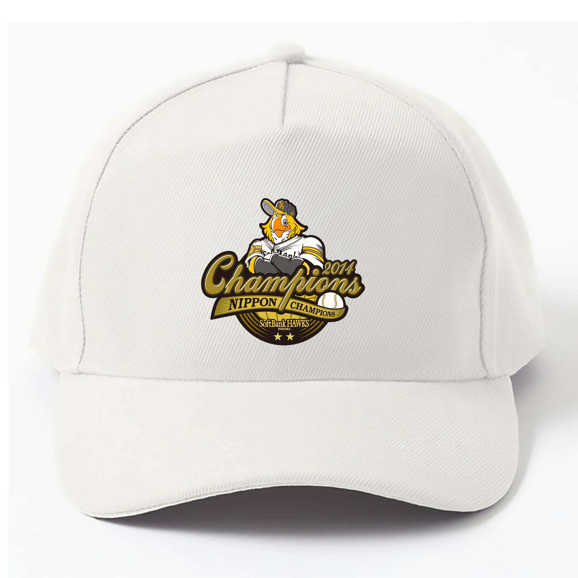 FUKUOKA SOFTBANK HAWKS 2014 NIPPON CHAMPIONS Logo - ベースボールキャップ ・ 綿100％ ・ 男女兼用 ・ スポーツ 帽子 ・ 日常使い 散歩 アウトドア 旅行用
