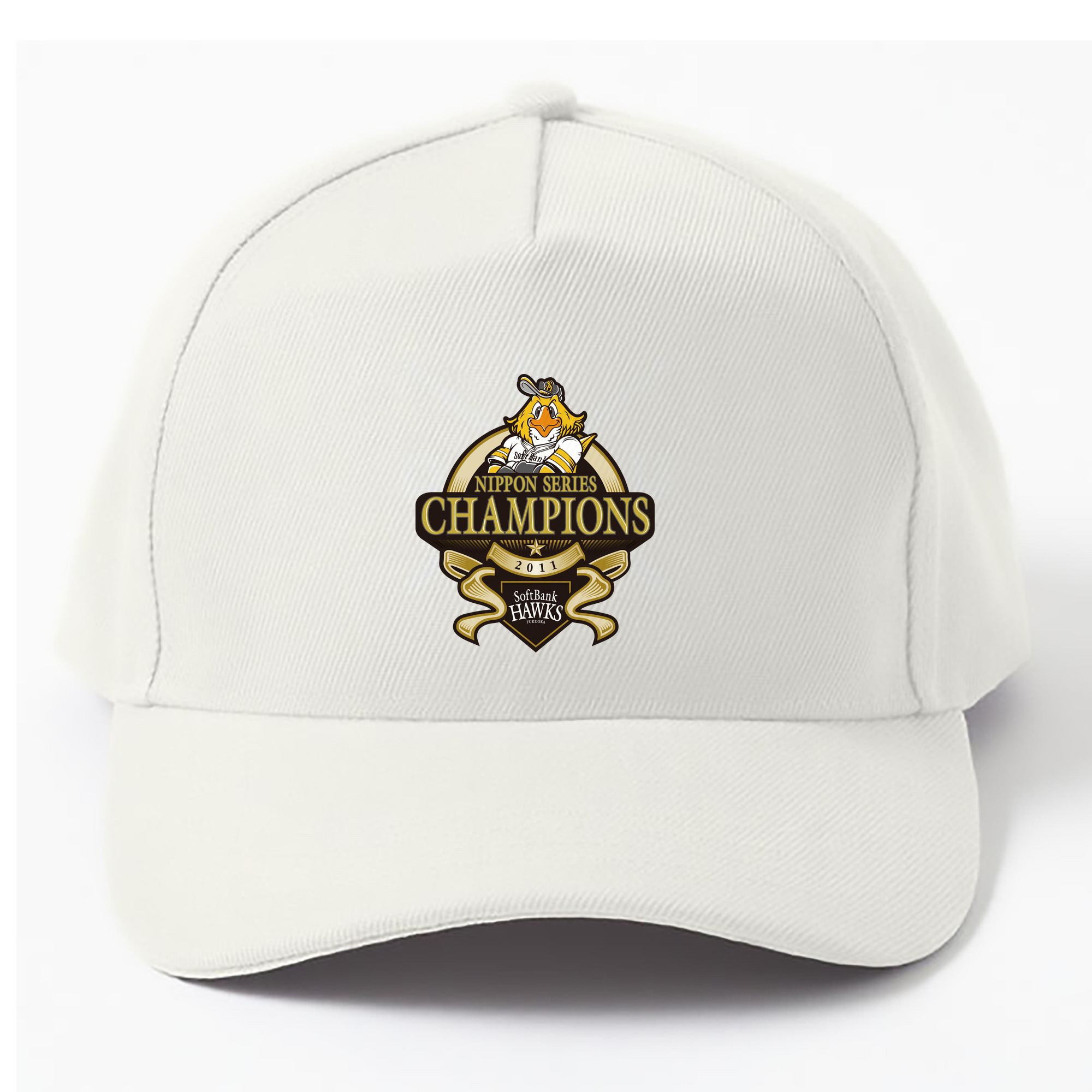 FUKUOKA SOFTBANK HAWKS 2011 NIPPON CHAMPIONS Logo - ベースボールキャップ ・ 綿100％ ・ 男女兼用 ・ スポーツ 帽子 ・ 日常使い 散歩 アウトドア 旅行用