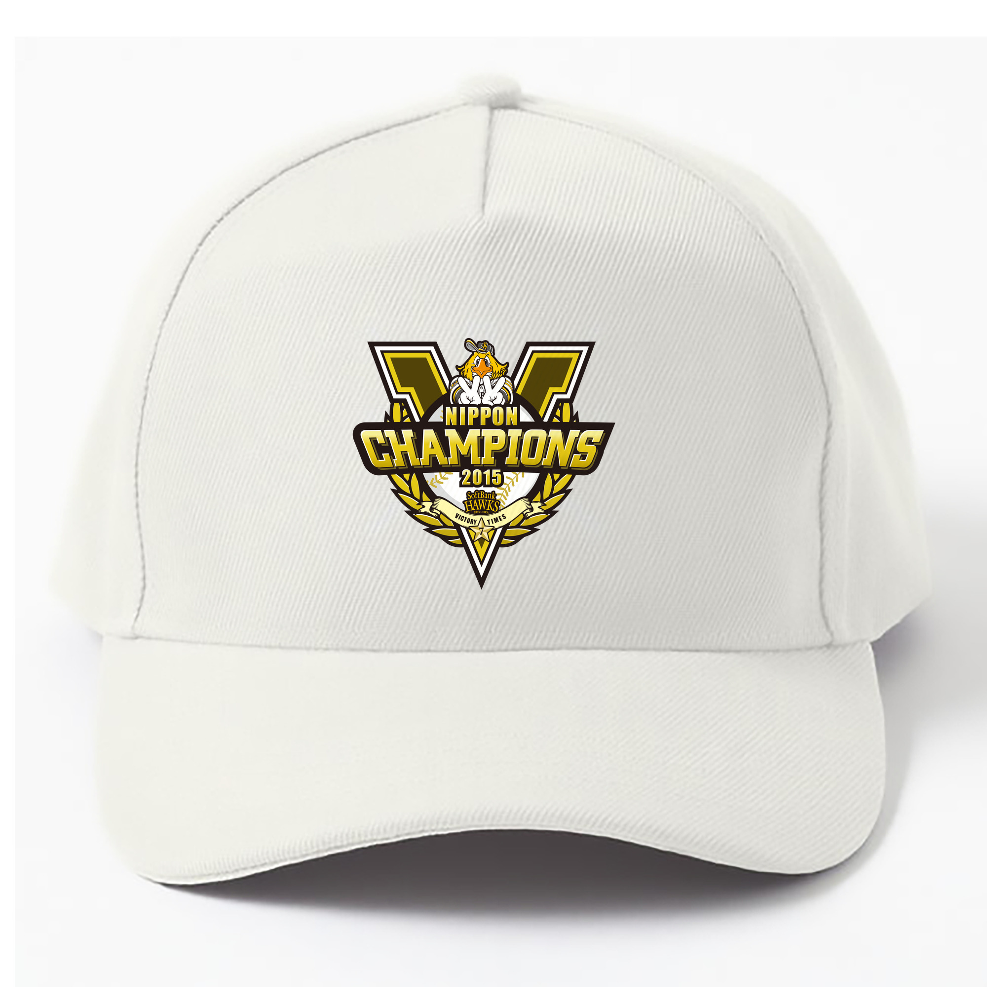 FUKUOKA SOFTBANK HAWKS 2015 NIPPON CHAMPIONS Logo - ベースボールキャップ ・ 綿100％ ・ 男女兼用 ・ スポーツ 帽子 ・ 日常使い 散歩 アウトドア 旅行用