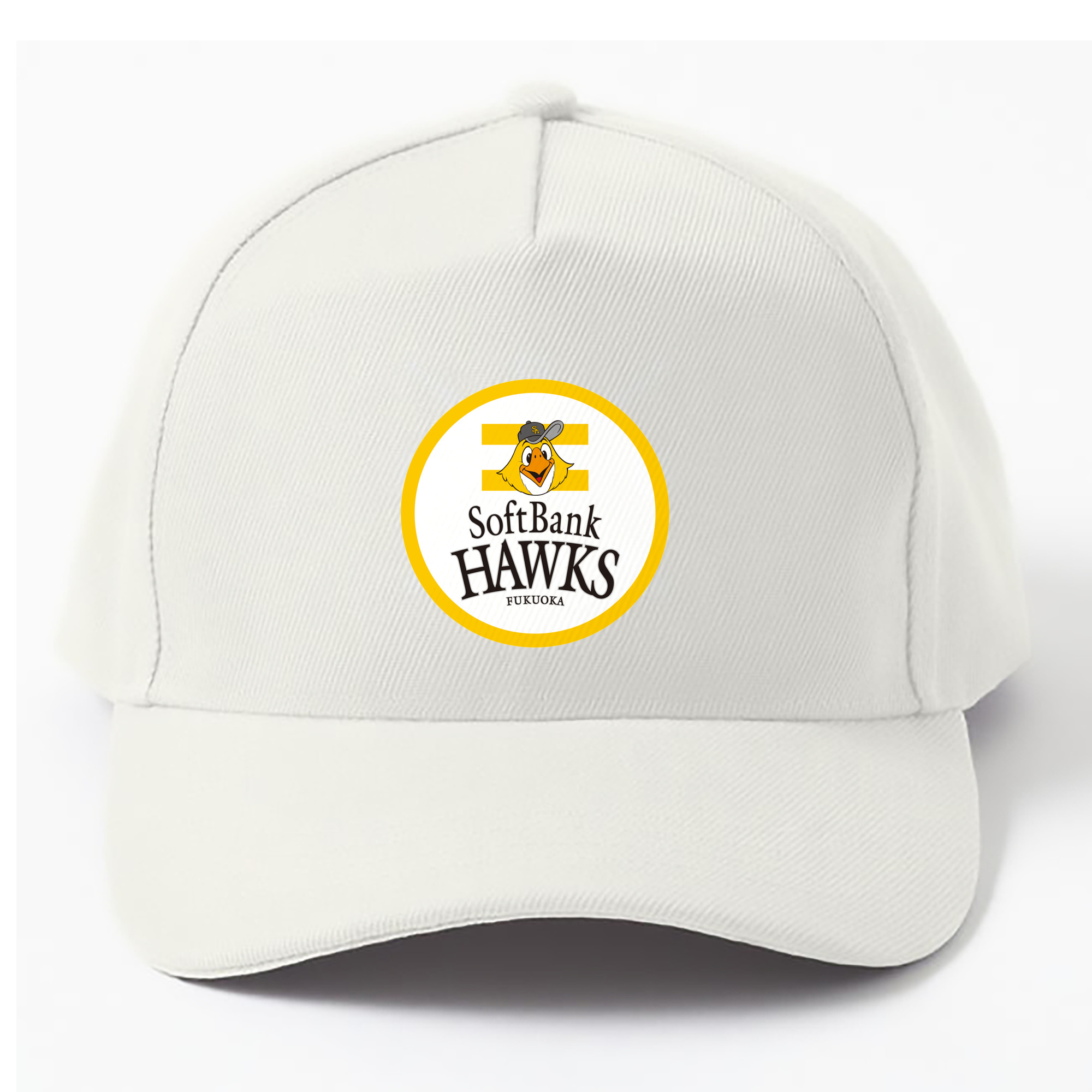 FUKUOKA SOFTBANK HAWKS EMBLEM ROUND COLOR Logo - ベースボールキャップ ・ 綿100％ ・ 男女兼用 ・ スポーツ 帽子 ・ 日常使い 散歩 アウトドア 旅行用