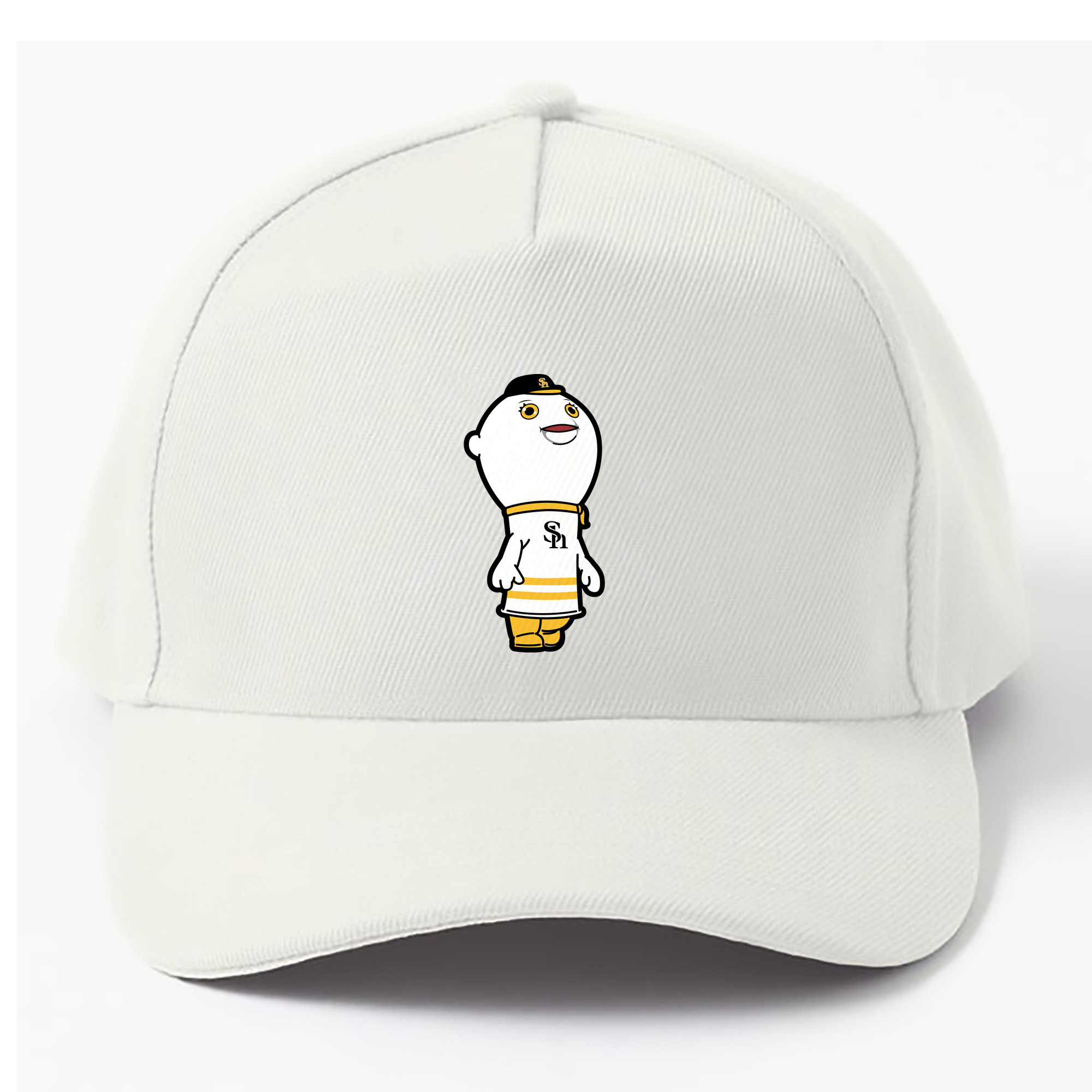 FUKUOKA SOFTBANK HAWKS MASCOT FUSANG APPLICATION ASKEW STAND Logo - ベースボールキャップ ・ 綿100％ ・ 男女兼用 ・ スポーツ 帽子 ・ 日常使い 散歩 アウトドア 旅行用