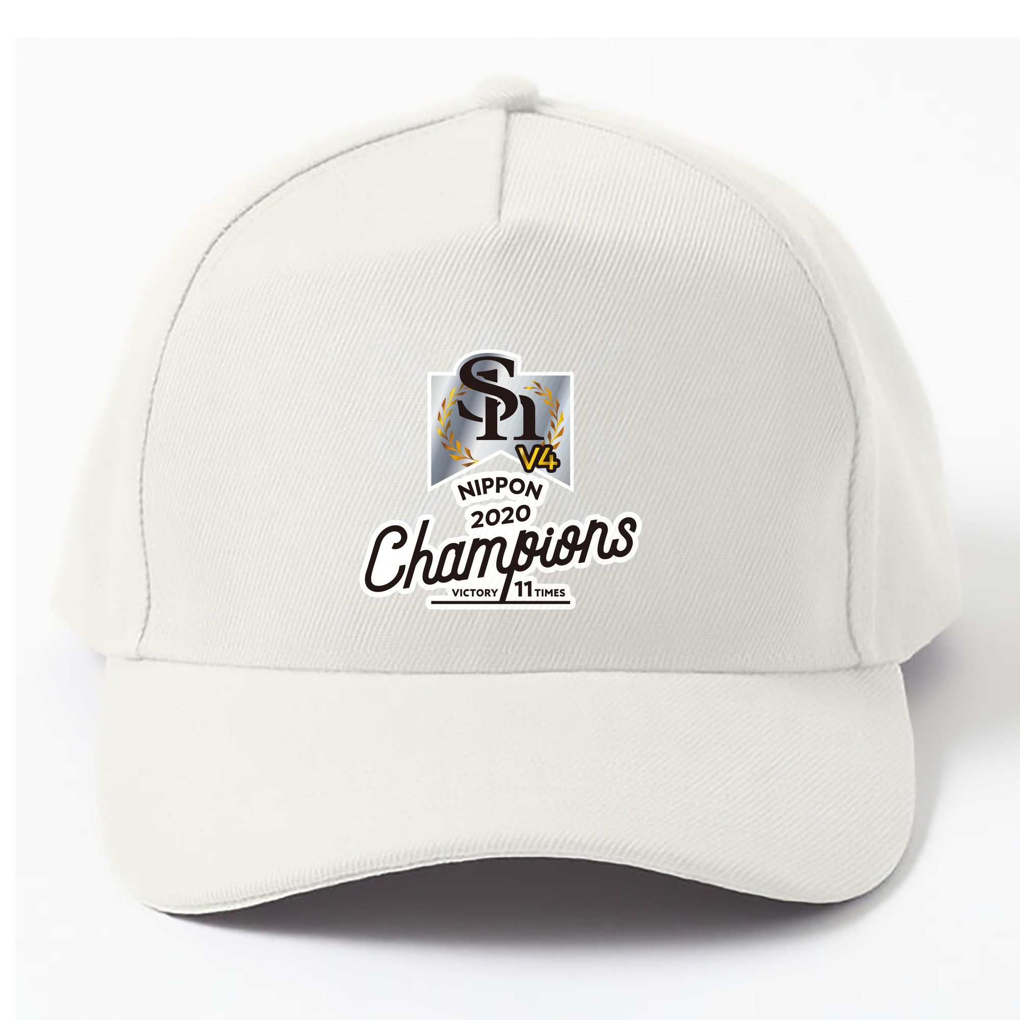 FUKUOKA SOFTBANK HAWKS 2020 NIPPON CHAMPIONS Logo - ベースボールキャップ ・ 綿100％ ・ 男女兼用 ・ スポーツ 帽子 ・ 日常使い 散歩 アウトドア 旅行用