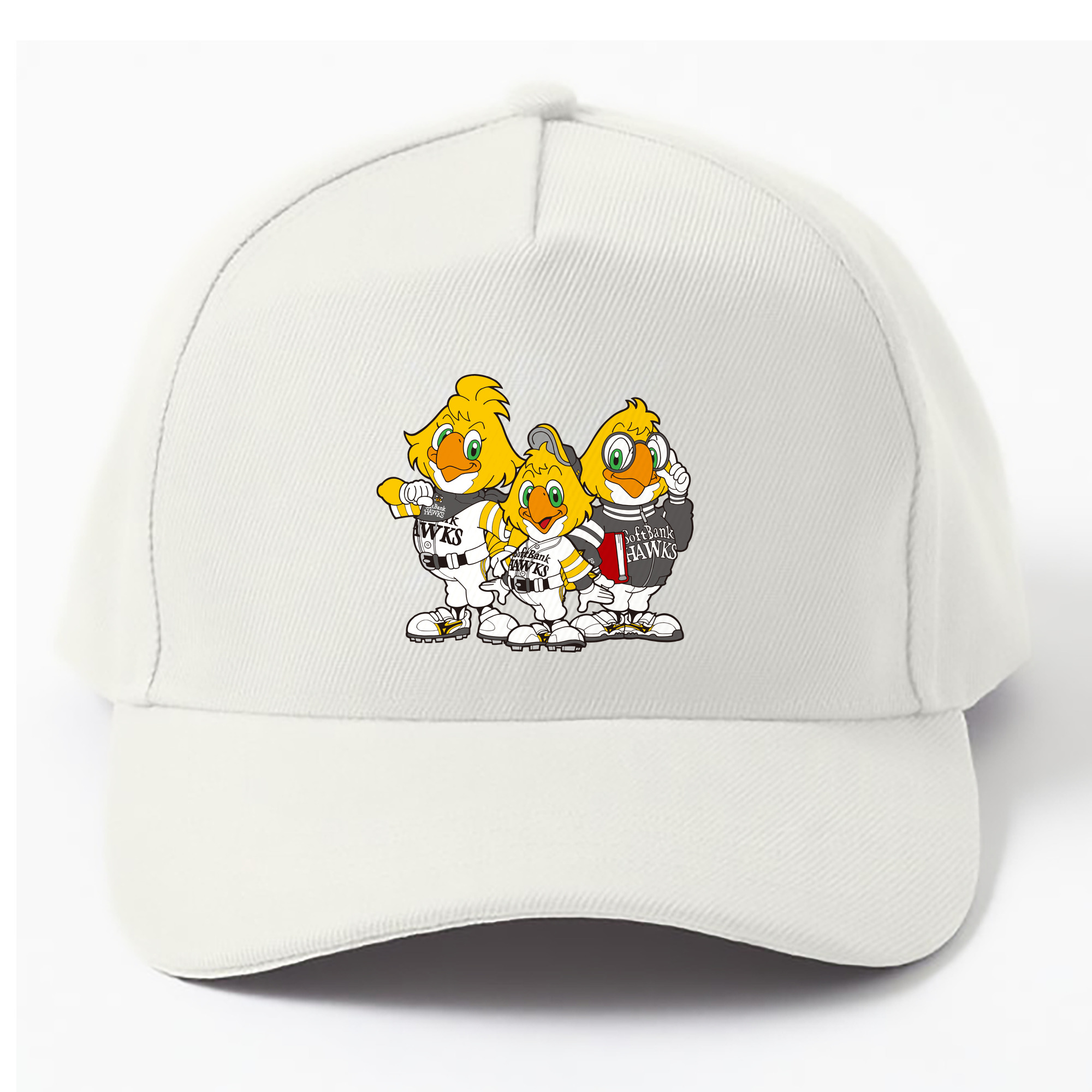 FUKUOKA SOFTBANK HAWKS MASCOT HACK RICK HOCK Logo - ベースボールキャップ ・ 綿100％ ・ 男女兼用 ・ スポーツ 帽子 ・ 日常使い 散歩 アウトドア 旅行用