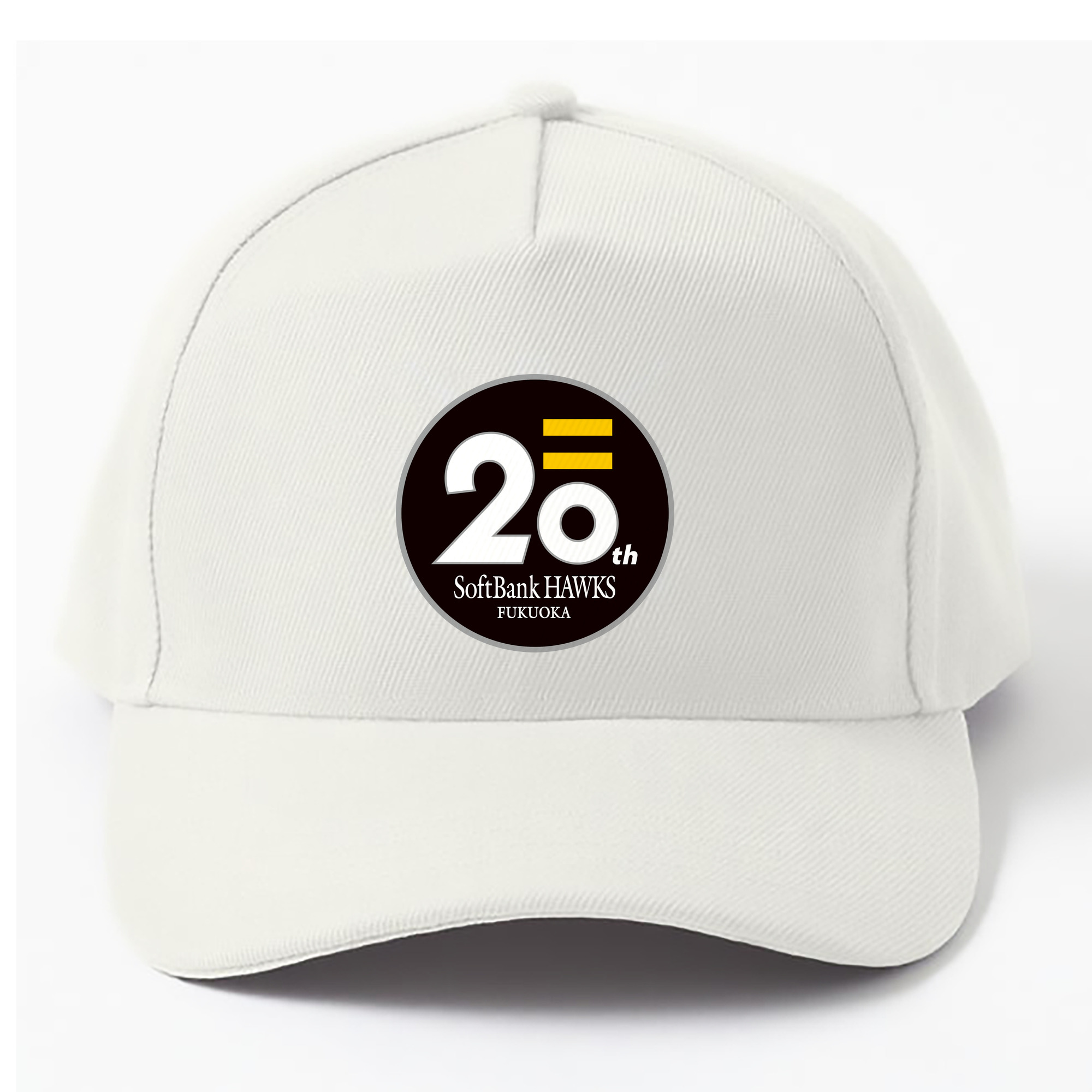 FUKUOKA SOFTBANK HAWKS 20TH ANNIVERSARY EMBLEM Logo - ベースボールキャップ ・ 綿100％ ・ 男女兼用 ・ スポーツ 帽子 ・ 日常使い 散歩 アウトドア 旅行用