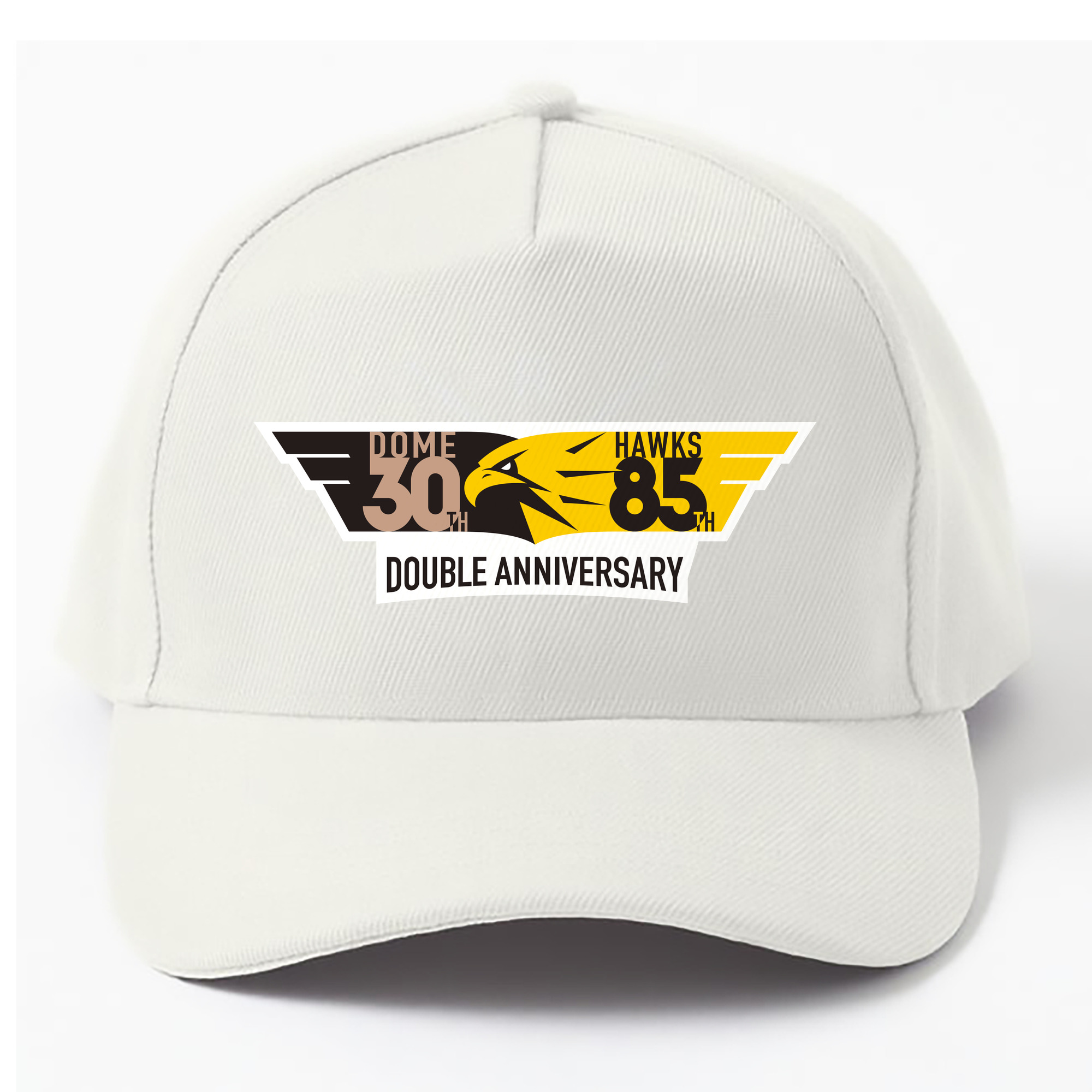 FUKUOKA SOFTBANK HAWKS DOME 30TH HAWKS 85TH DOUBLE ANNIVERSARY EMBLEM BACKGROUND Logo - ベースボールキャップ ・ 綿100％ ・ 男女兼用 ・ スポーツ 帽子 ・ 日常使い 散歩 アウトドア 旅行用