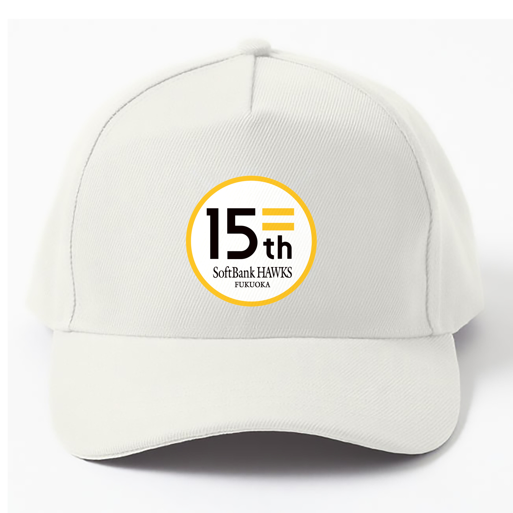 FUKUOKA SOFTBANK HAWKS 15TH ANNIVERSARY Logo - ベースボールキャップ ・ 綿100％ ・ 男女兼用 ・ スポーツ 帽子 ・ 日常使い 散歩 アウトドア 旅行用