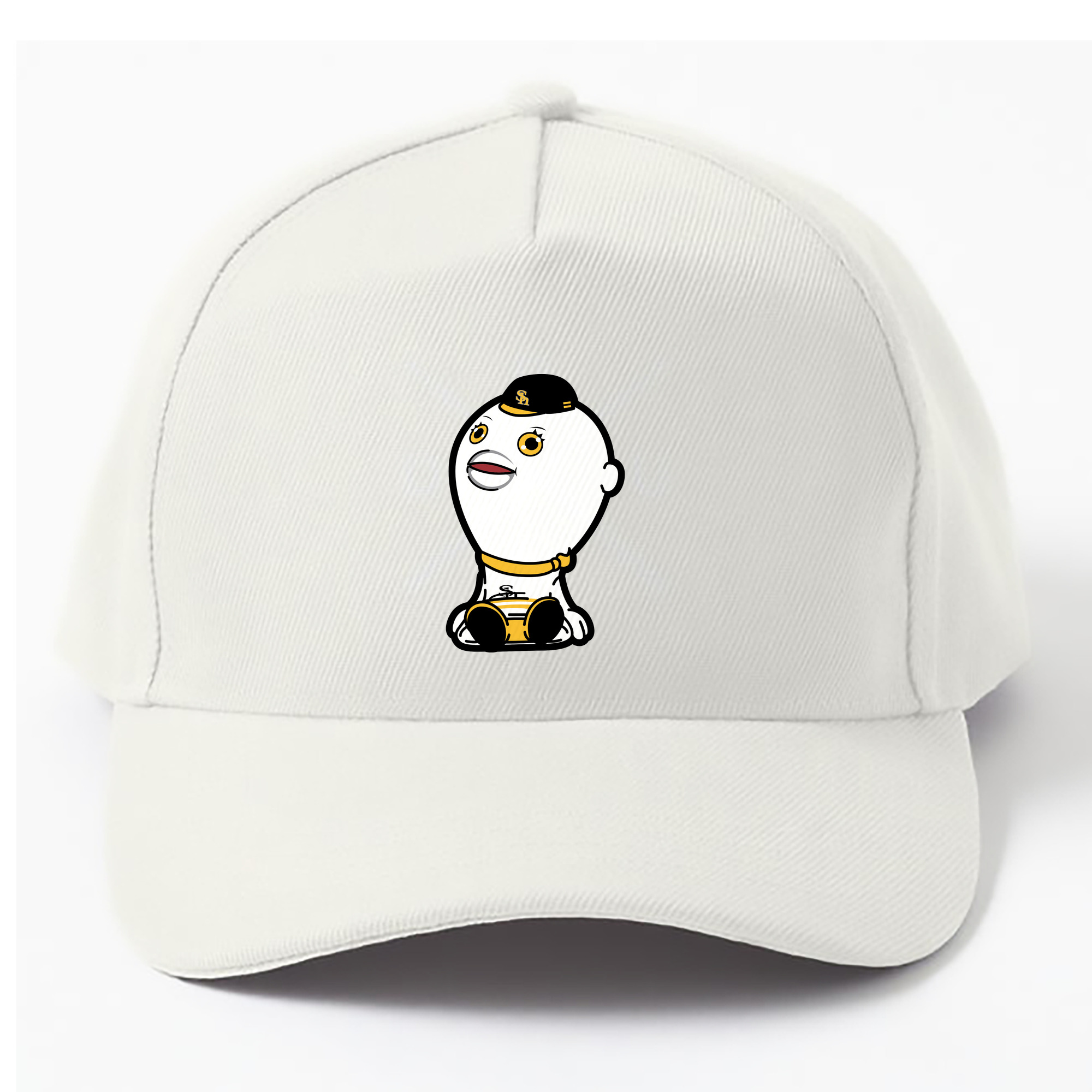 FUKUOKA SOFTBANK HAWKS MASCOT FUSANG APPLICATION SIT DOWN Logo - ベースボールキャップ ・ 綿100％ ・ 男女兼用 ・ スポーツ 帽子 ・ 日常使い 散歩 アウトドア 旅行用