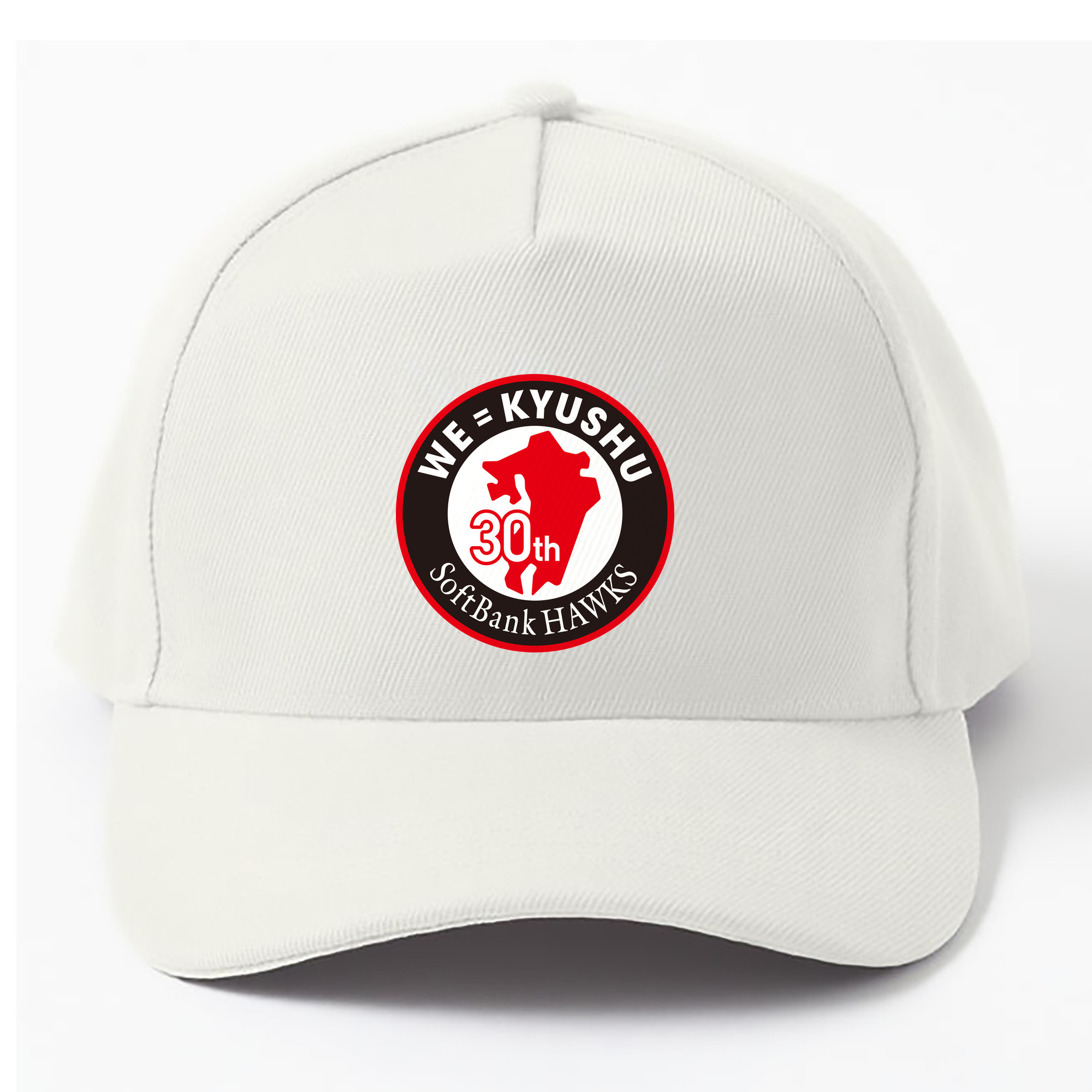 FUKUOKA SOFTBANK HAWKS 30TH WE=KYUSHU ROUND EMBLEM Logo - ベースボールキャップ ・ 綿100％ ・ 男女兼用 ・ スポーツ 帽子 ・ 日常使い 散歩 アウトドア 旅行用