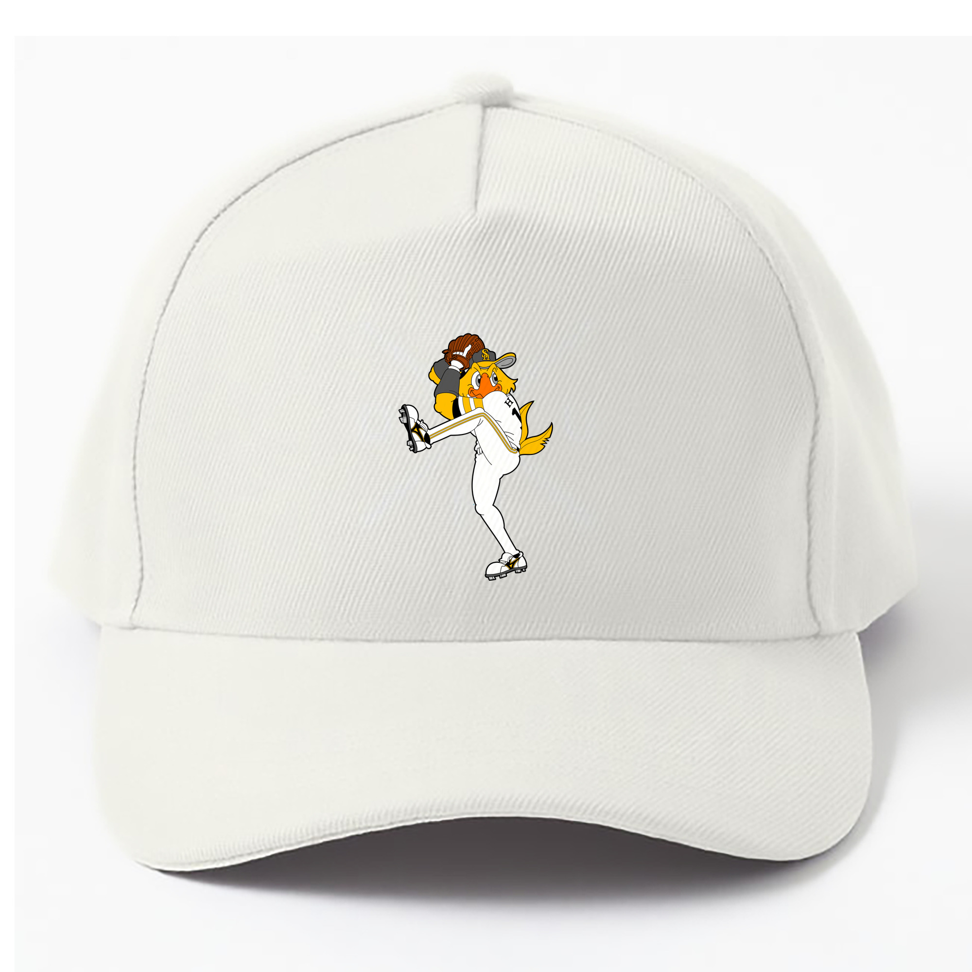 FUKUOKA SOFTBANK HAWKS MASCOT HARRY HAWK APPLICATION WIND UP Logo - ベースボールキャップ ・ 綿100％ ・ 男女兼用 ・ スポーツ 帽子 ・ 日常使い 散歩 アウトドア 旅行用