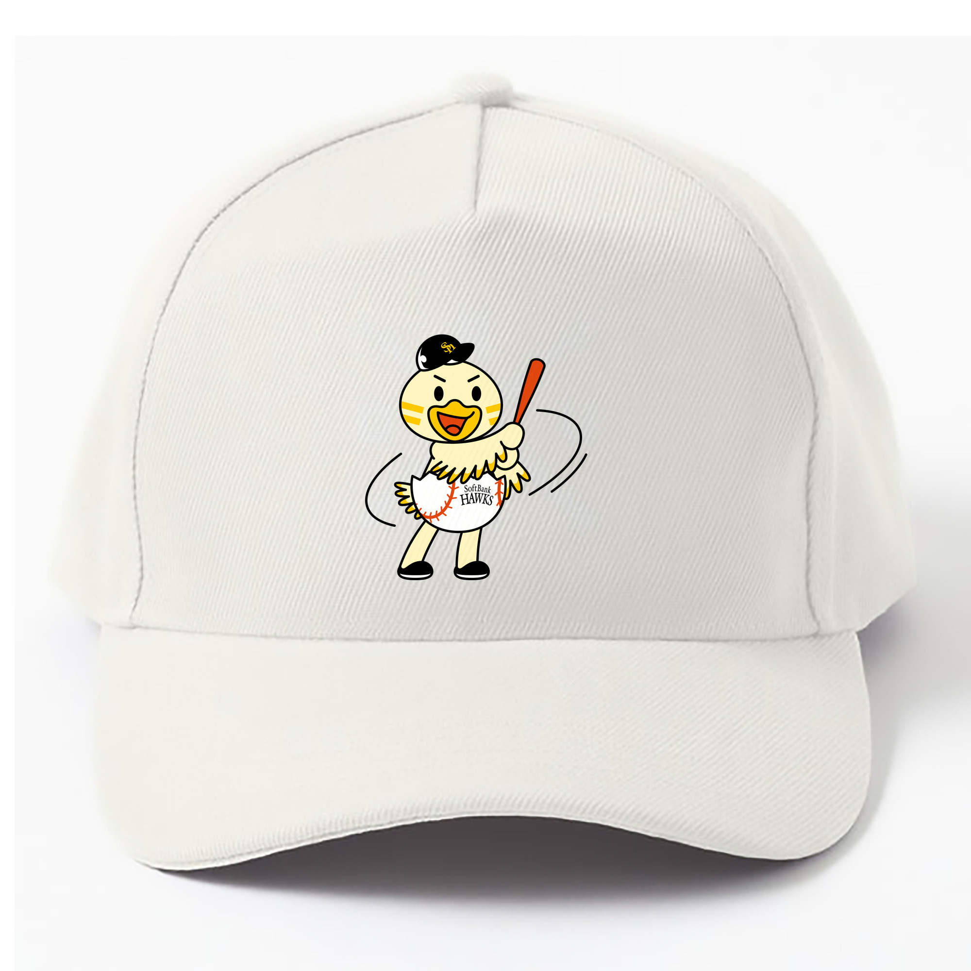 FUKUOKA SOFTBANK HAWKS MASCOT HINAMARU APPLICATION BATTING Logo - ベースボールキャップ ・ 綿100％ ・ 男女兼用 ・ スポーツ 帽子 ・ 日常使い 散歩 アウトドア 旅行用