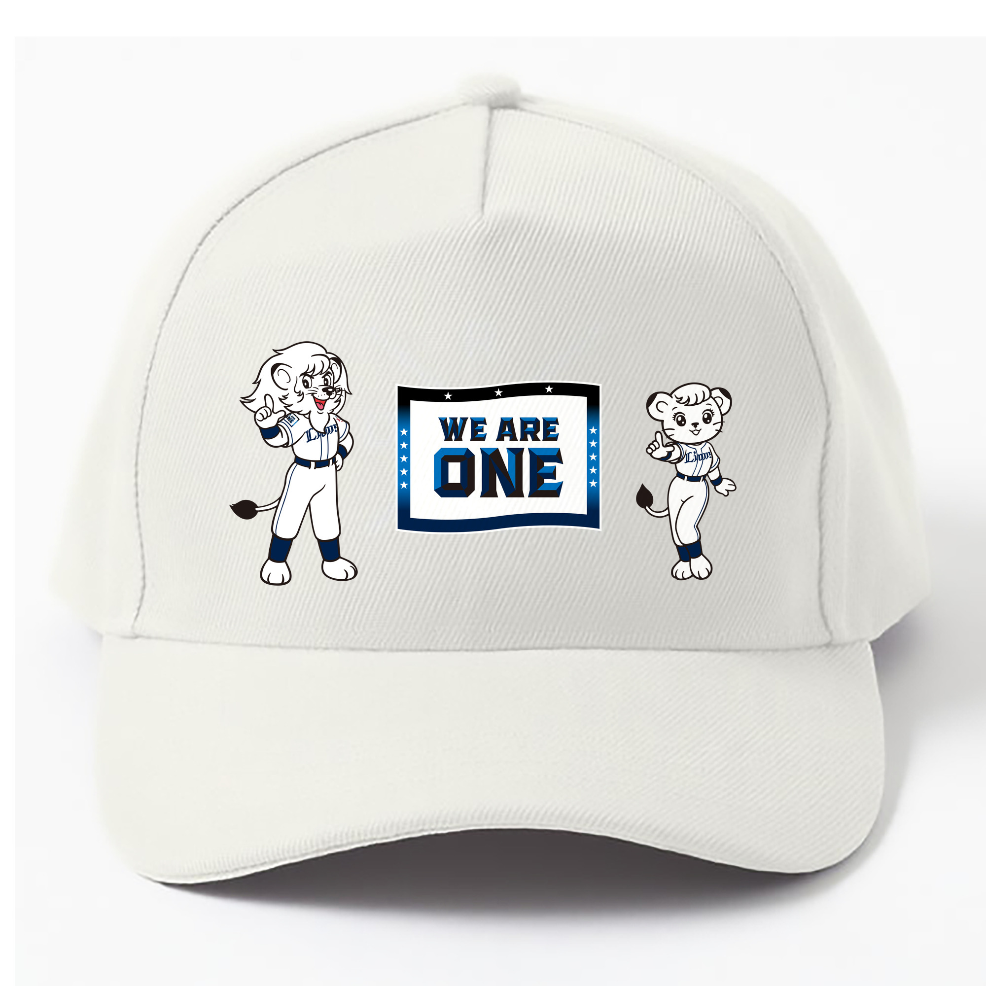 SAITAMA SEIBU LIONS MASCOT LEO LINA 70TH ANNIVERSARY WE ARE ONE Logo - ベースボールキャップ ・ 綿100％ ・ 男女兼用 ・ スポーツ 帽子 ・ 日常使い 散歩 アウトドア 旅行用