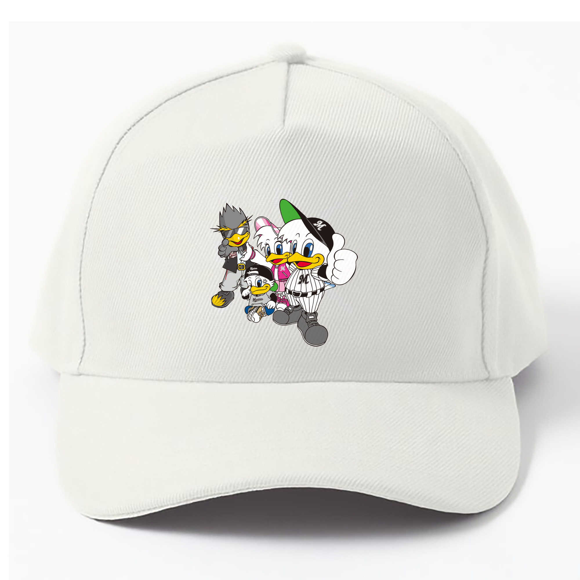 CHIBA LOTTE MARINES MASCOT FULL ORIGINAL RECENT Logo - ベースボールキャップ ・ 綿100％ ・ 男女兼用 ・ スポーツ 帽子 ・ 日常使い 散歩 アウトドア 旅行用