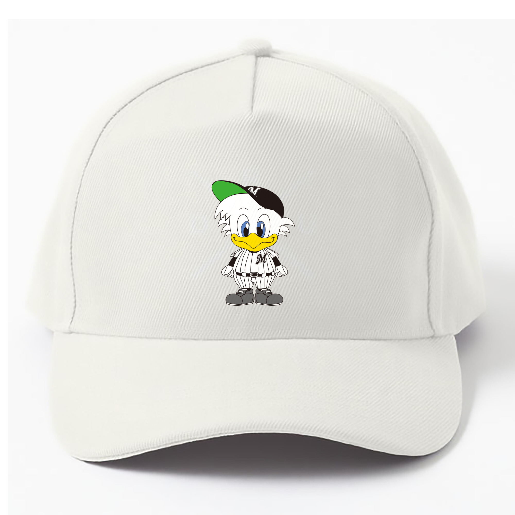 CHIBA LOTTE MARINES MASCOT MAR-KUN APPLICATION KID Logo - ベースボールキャップ ・ 綿100％ ・ 男女兼用 ・ スポーツ 帽子 ・ 日常使い 散歩 アウトドア 旅行用