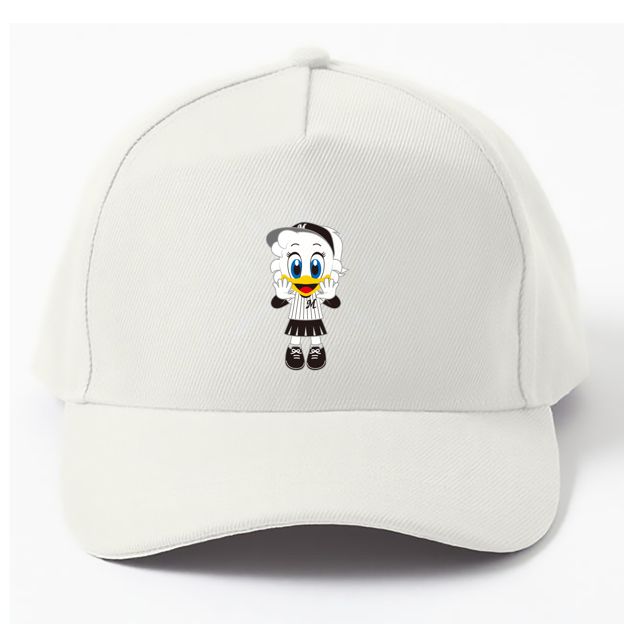 CHIBA LOTTE MARINES MASCOT RINE-CHAN 2022 Logo - ベースボールキャップ ・ 綿100％ ・ 男女兼用 ・ スポーツ 帽子 ・ 日常使い 散歩 アウトドア 旅行用