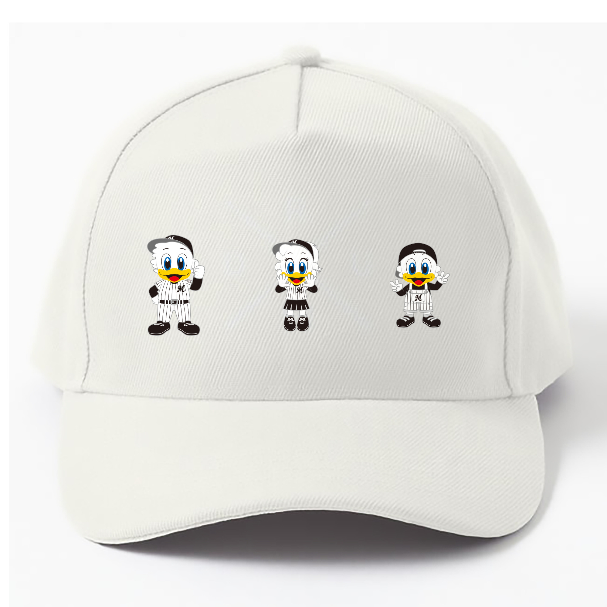 CHIBA LOTTE MARINES MASCOT MAR-KUN RINE-CHAN ZU-CHAN 2022 Logo - ベースボールキャップ ・ 綿100％ ・ 男女兼用 ・ スポーツ 帽子 ・ 日常使い 散歩 アウトドア 旅行用
