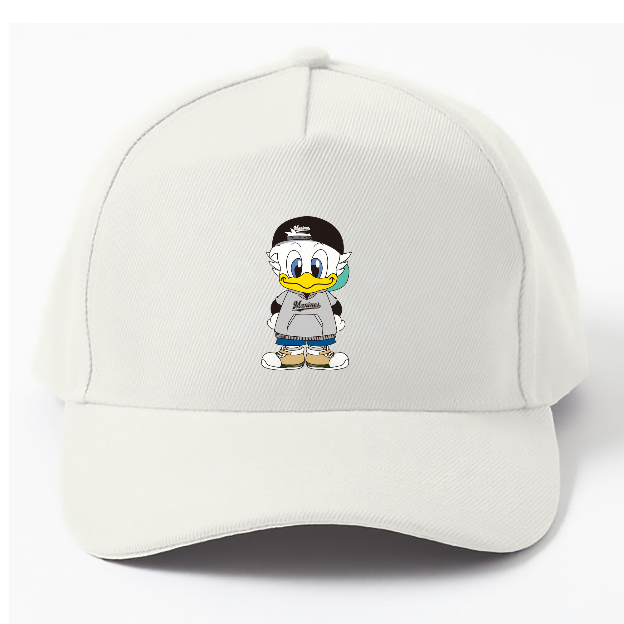 CHIBA LOTTE MARINES MASCOT ZU-CHAN APPLICATION KID Logo - ベースボールキャップ ・ 綿100％ ・ 男女兼用 ・ スポーツ 帽子 ・ 日常使い 散歩 アウトドア 旅行用