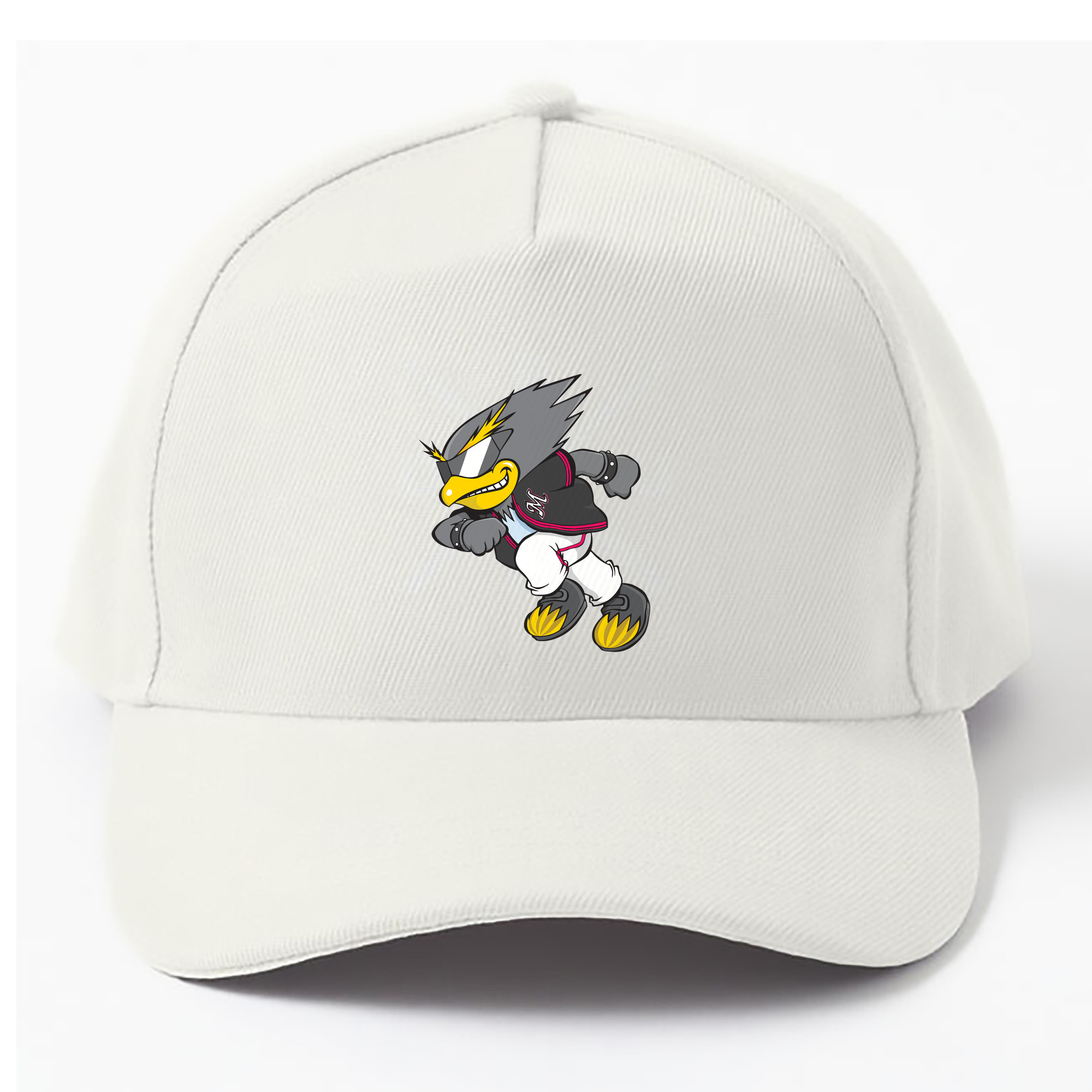 CHIBA LOTTE MARINES MASCOT COOL OLD APPLICATION RUNNING Logo 1 - ベースボールキャップ ・ 綿100％ ・ 男女兼用 ・ スポーツ 帽子 ・ 日常使い 散歩 アウトドア 旅行用