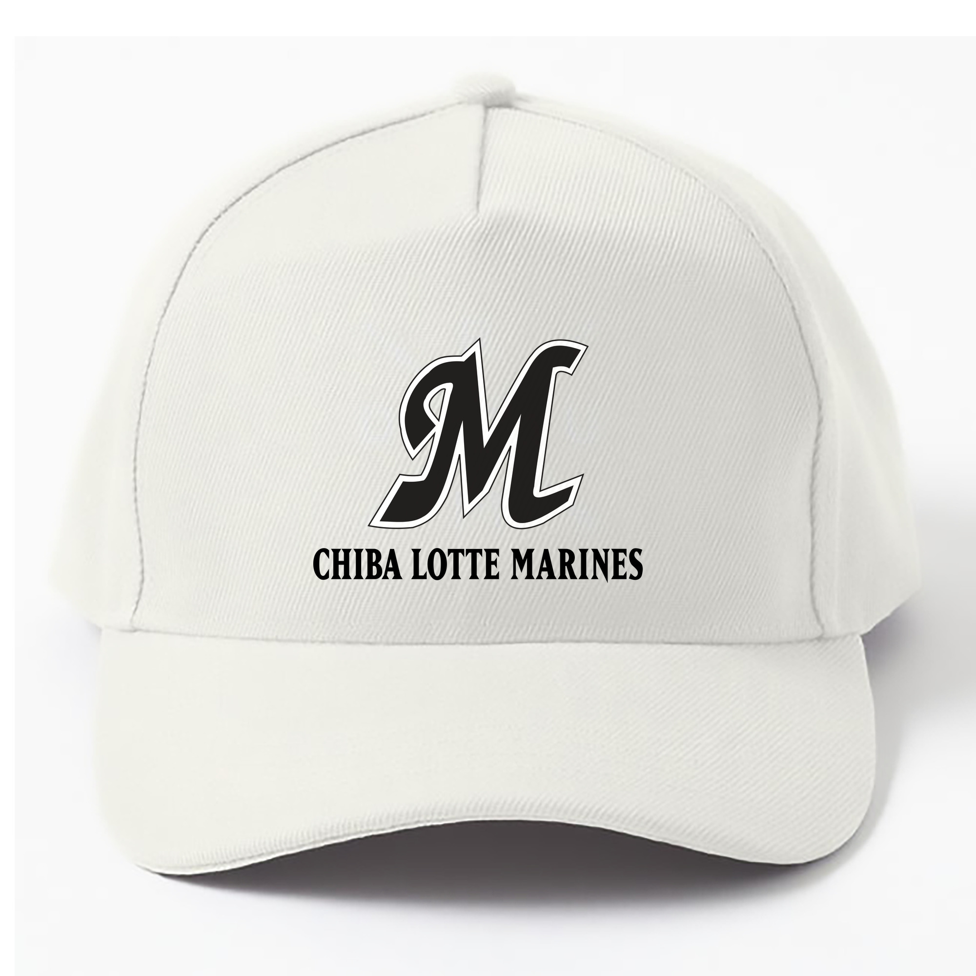 CHIBA LOTTE MARINES SYMBOL FONT Logo - ベースボールキャップ ・ 綿100％ ・ 男女兼用 ・ スポーツ 帽子 ・ 日常使い 散歩 アウトドア 旅行用