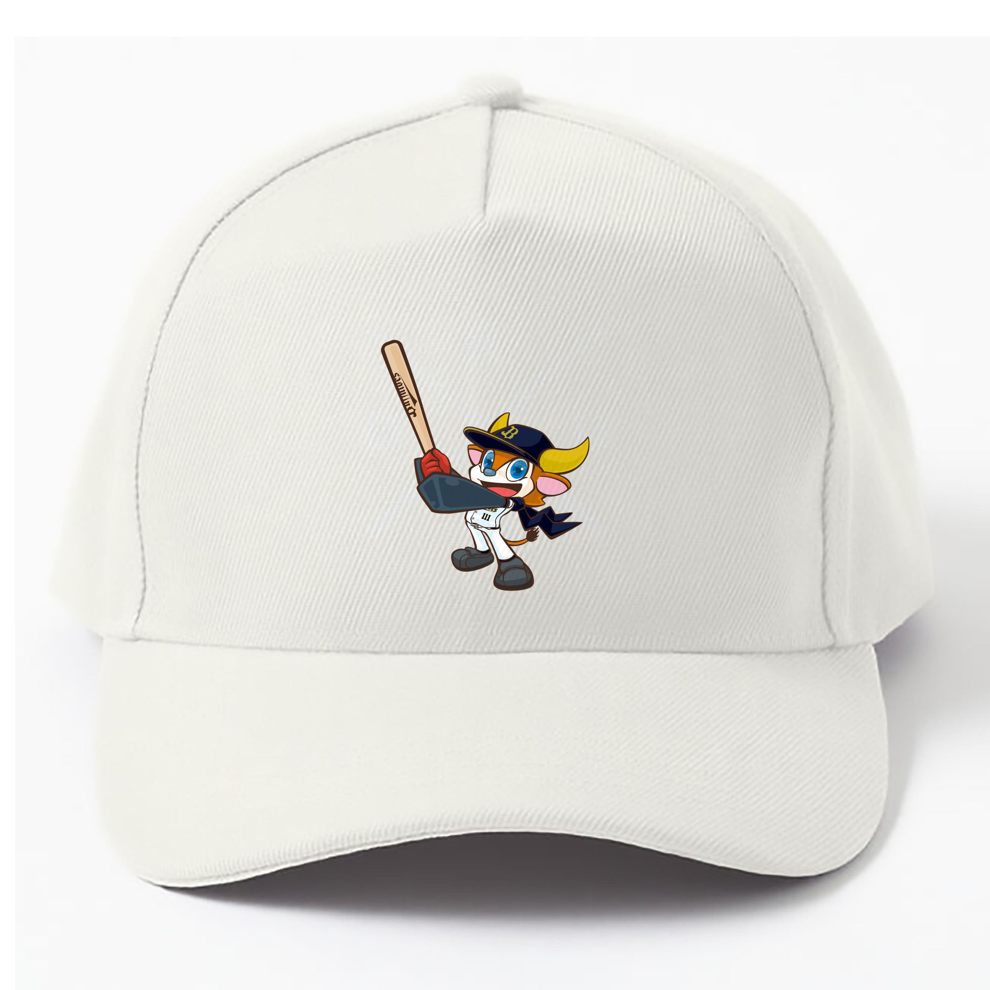 ORIX BUFFALOES MASCOT BUFFALO BULL APPLICATION BAT SYMBOL 2019 Color Logo - ベースボールキャップ ・ 綿100％ ・ 男女兼用 ・ スポーツ 帽子 ・ 日常使い 散歩 アウトドア 旅行用