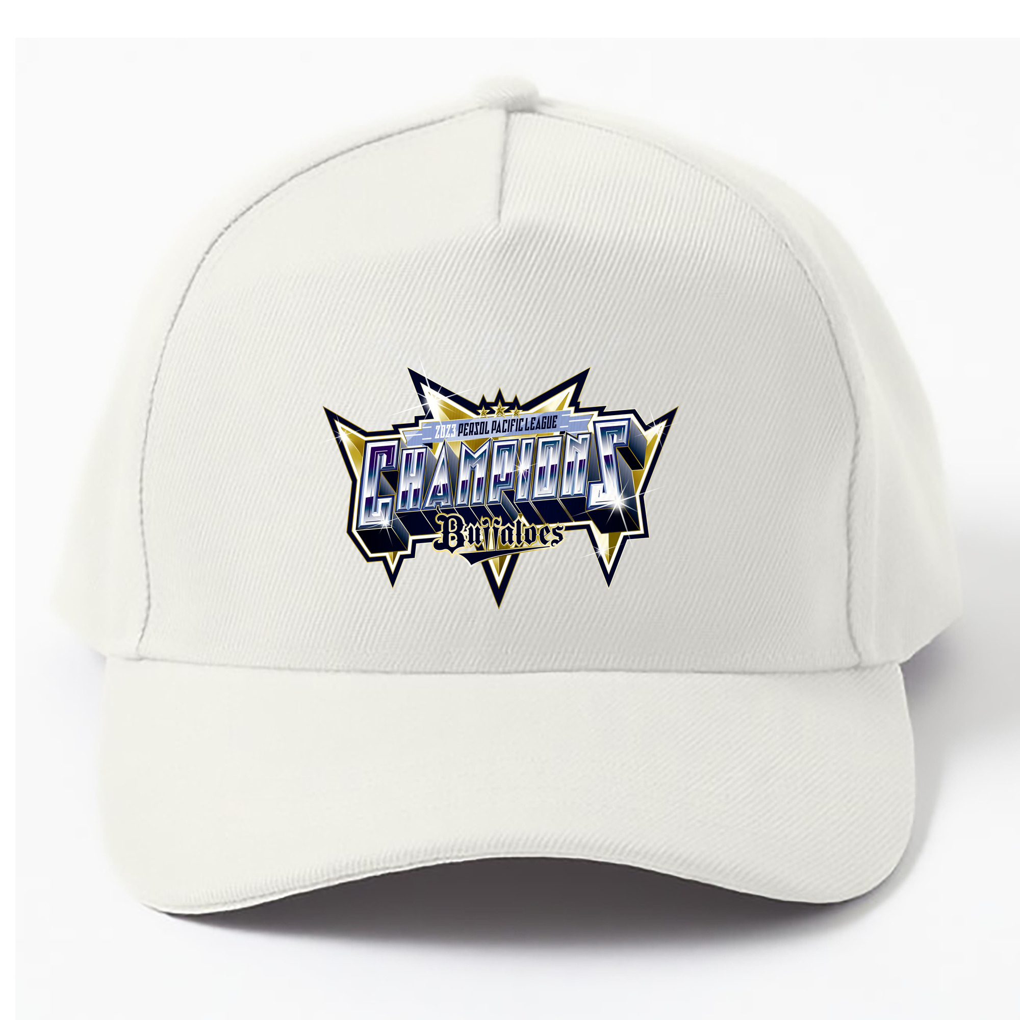 ORIX BUFFALOES 2023 PERSOL PACIFIC LEAGUE CHAMPIONS EMBLEM Logo Vector - ベースボールキャップ ・ 綿100％ ・ 男女兼用 ・ スポーツ 帽子 ・ 日常使い 散歩 アウトドア 旅行用
