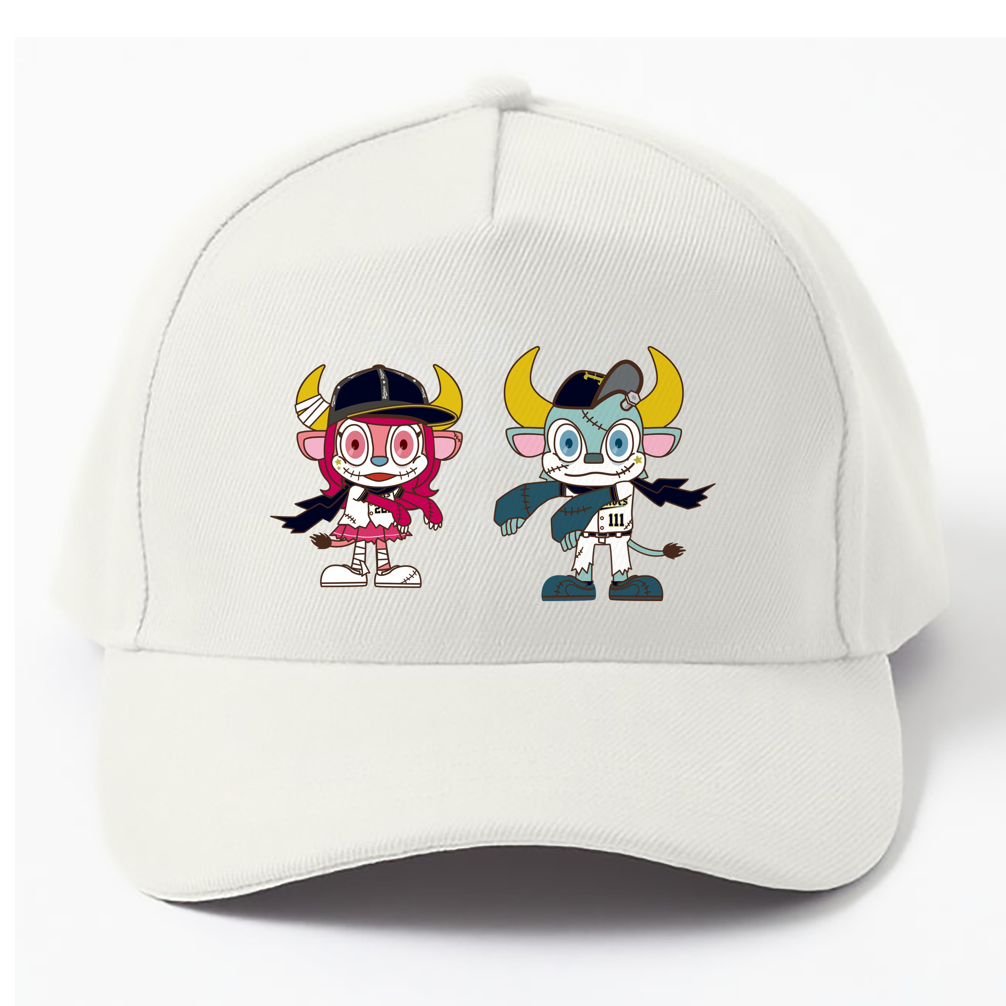 ORIX BUFFALOES MASCOT BUFFALO BULL BUFFALO BELL APPLICATION HALLOWEEN Logo - ベースボールキャップ ・ 綿100％ ・ 男女兼用 ・ スポーツ 帽子 ・ 日常使い 散歩 アウトドア 旅行用