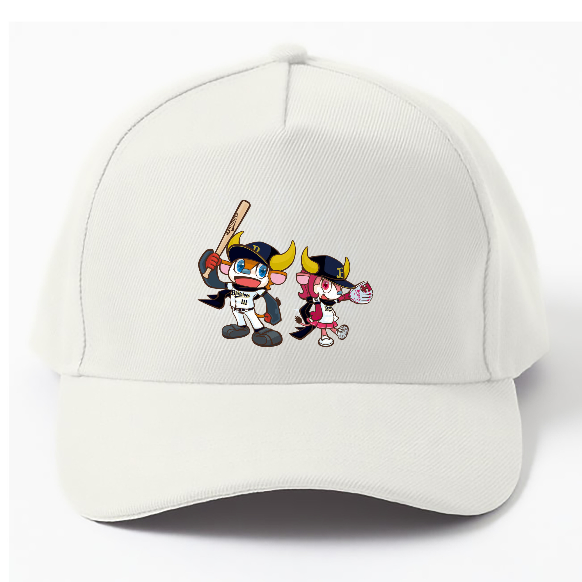 ORIX BUFFALOES MASCOT BUFFALO BULL BUFFALO BELL APPLICATION BAT GLOVE SYMBOL 2019 Logo - ベースボールキャップ ・ 綿100％ ・ 男女兼用 ・ スポーツ 帽子 ・ 日常使い 散歩 アウトドア 旅行用