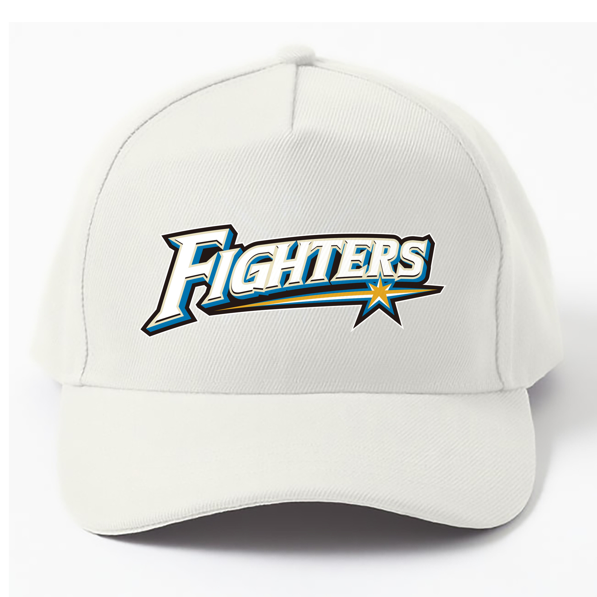 HOKKAIDO NIPPON-HAM FIGHTERS WORDMARK SHADOW Logo - ベースボールキャップ ・ 綿100％ ・ 男女兼用 ・ スポーツ 帽子 ・ 日常使い 散歩 アウトドア 旅行用