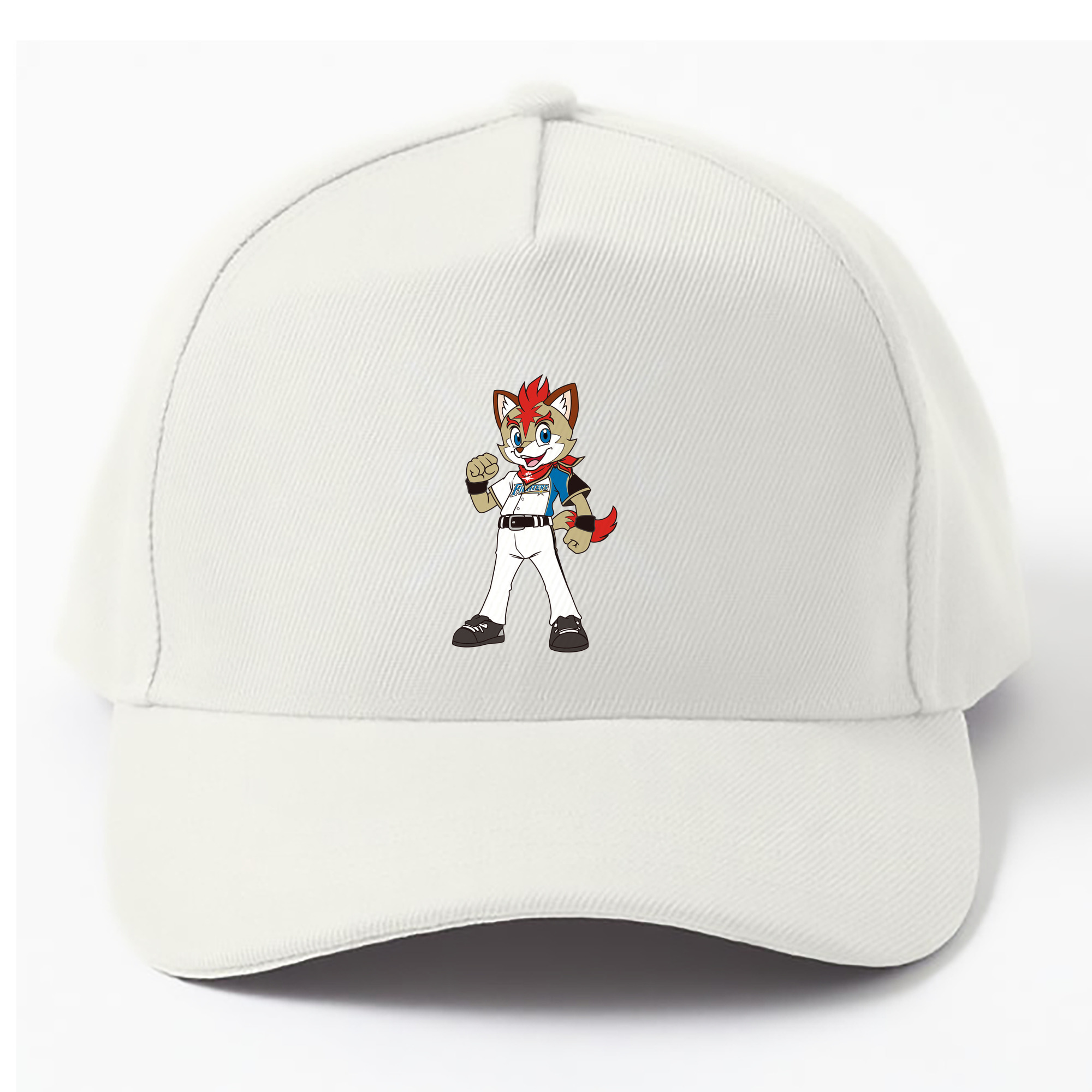 HOKKAIDO NIPPON-HAM FIGHTERS MASCOT FREP THE FOX HOME UNIFORM Logo - ベースボールキャップ ・ 綿100％ ・ 男女兼用 ・ スポーツ 帽子 ・ 日常使い 散歩 アウトドア 旅行用