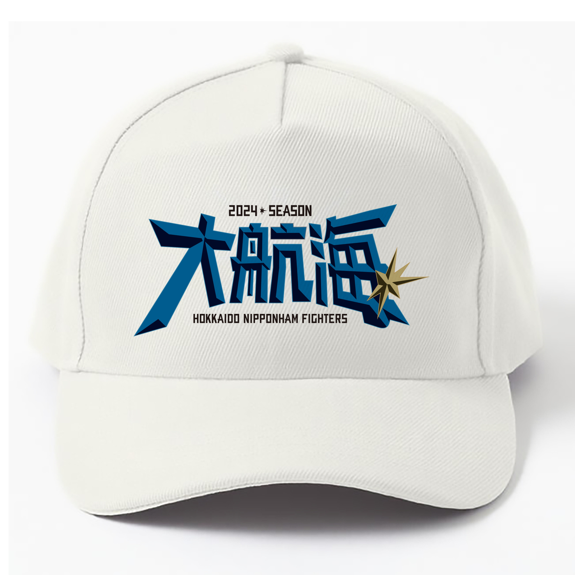 HOKKAIDO NIPPON-HAM FIGHTERS 2024 SLOGAN Logo - ベースボールキャップ ・ 綿100％ ・ 男女兼用 ・ スポーツ 帽子 ・ 日常使い 散歩 アウトドア 旅行用