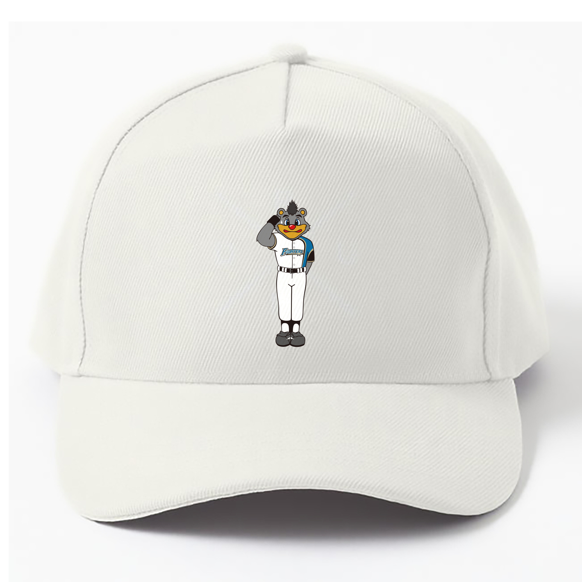 HOKKAIDO NIPPON-HAM FIGHTERS MASCOT BRISKY THE BEAR APPLICATION SALUTE Logo - ベースボールキャップ ・ 綿100％ ・ 男女兼用 ・ スポーツ 帽子 ・ 日常使い 散歩 アウトドア 旅行用
