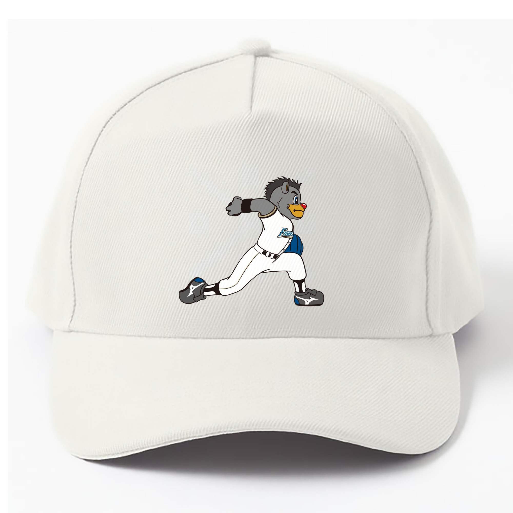HOKKAIDO NIPPON-HAM FIGHTERS MASCOT BRISKY THE BEAR APPLICATION PITCHING Logo - ベースボールキャップ ・ 綿100％ ・ 男女兼用 ・ スポーツ 帽子 ・ 日常使い 散歩 アウトドア 旅行用