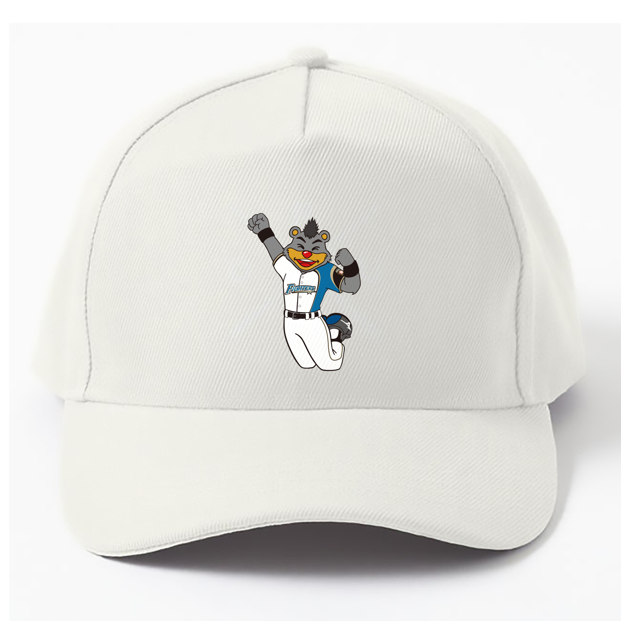 HOKKAIDO NIPPON-HAM FIGHTERS MASCOT BRISKY THE BEAR APPLICATION JUMPING Logo - ベースボールキャップ ・ 綿100％ ・ 男女兼用 ・ スポーツ 帽子 ・ 日常使い 散歩 アウトドア 旅行用