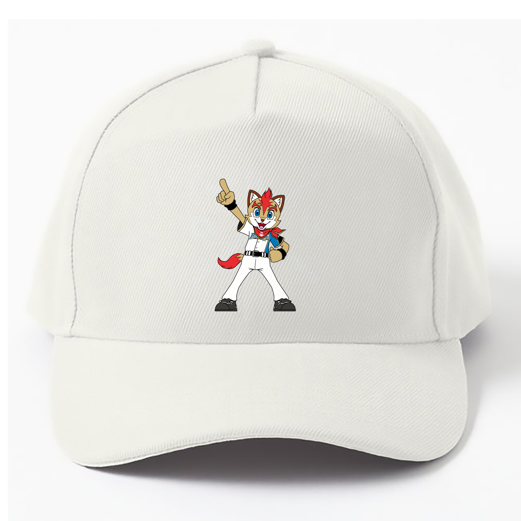 HOKKAIDO NIPPON-HAM FIGHTERS MASCOT FREP THE FOX APPLICATION FIGHTING INDICATION Logo - ベースボールキャップ ・ 綿100％ ・ 男女兼用 ・ スポーツ 帽子 ・ 日常使い 散歩 アウトドア 旅行用