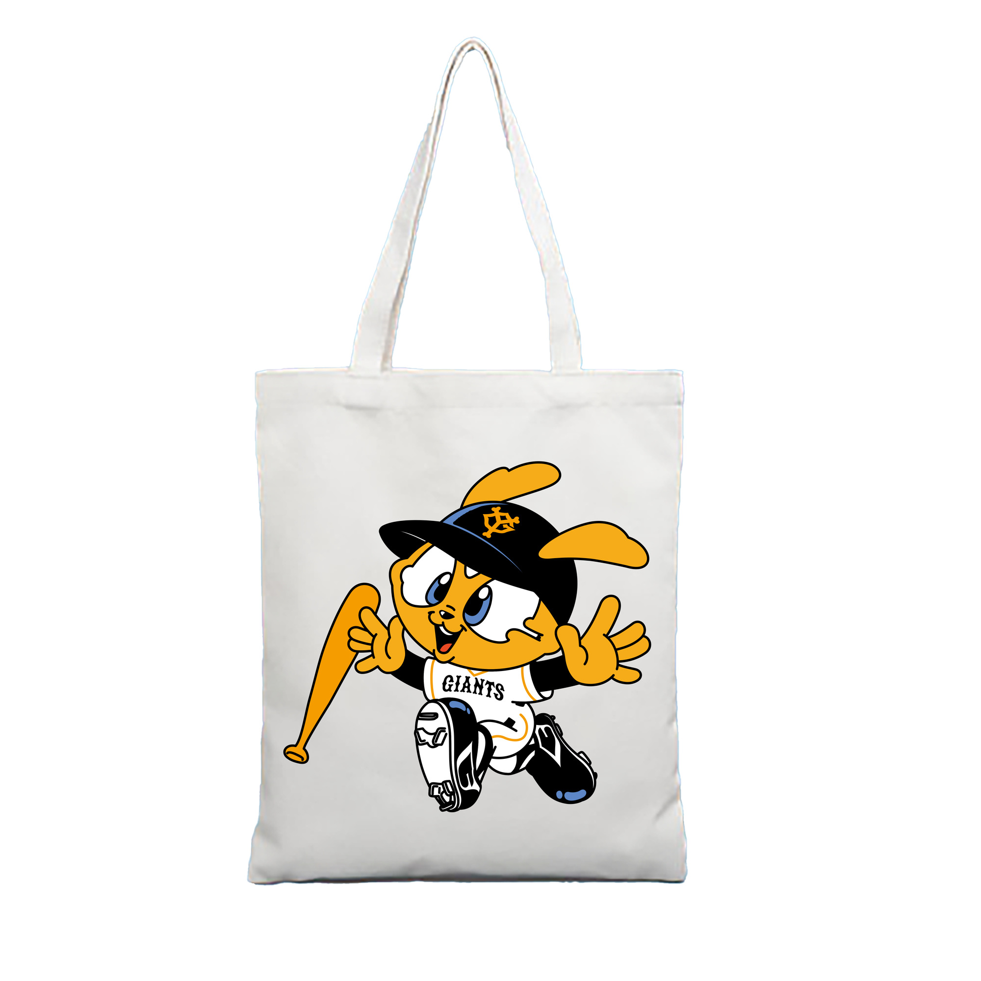 YOMIURI GIANTS MASCOT APPLICATION Happy Logo - 縦型キャンバス手提げバッグ（トートバッグ） ・ キャンバス素材 ・ ショッピング用 ・ 軽量 丈夫 お手入れ簡単
