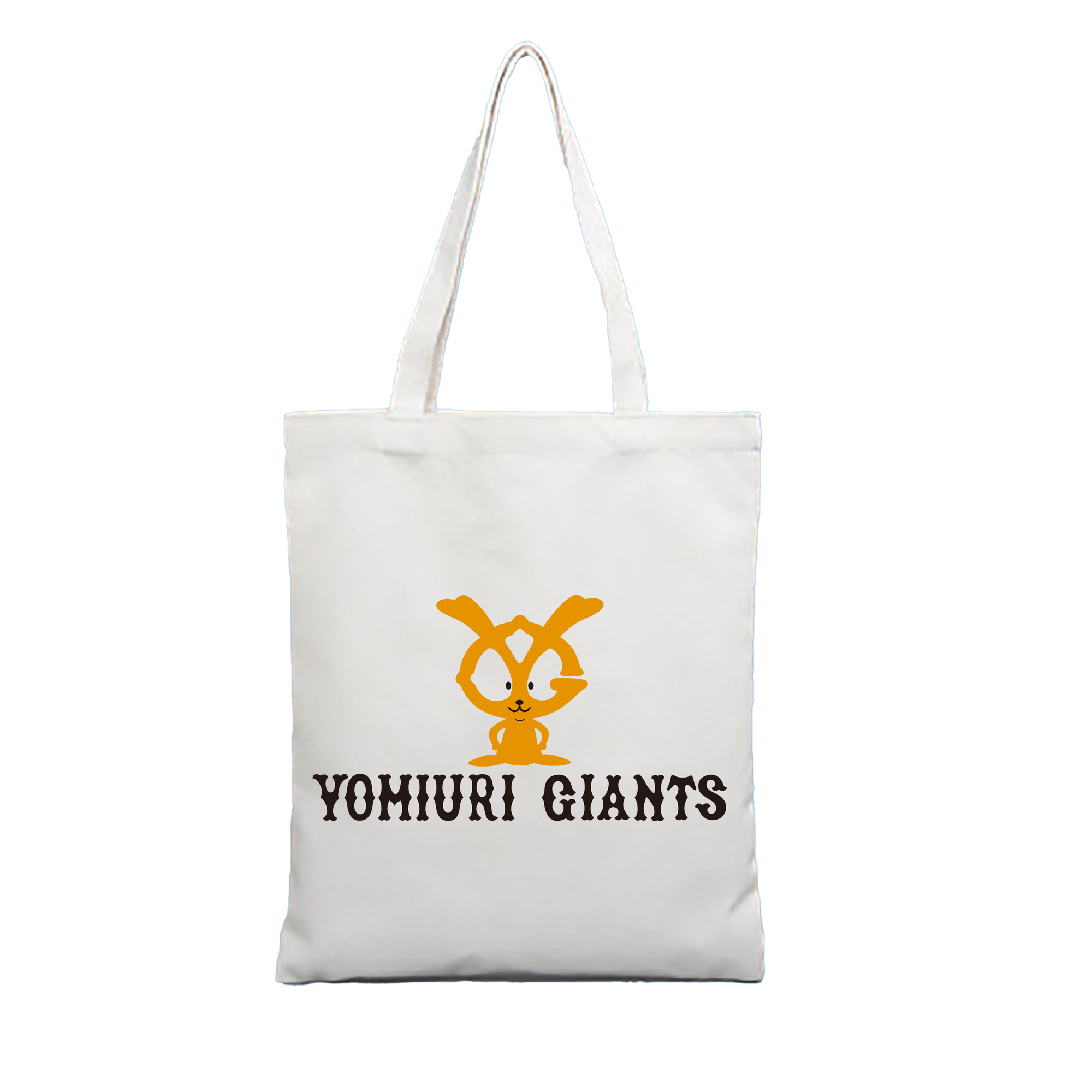 YOMIURI GIANTS GIABBIT FONT OLD Logo - 縦型キャンバス手提げバッグ（トートバッグ） ・ キャンバス素材 ・ ショッピング用 ・ 軽量 丈夫 お手入れ簡単