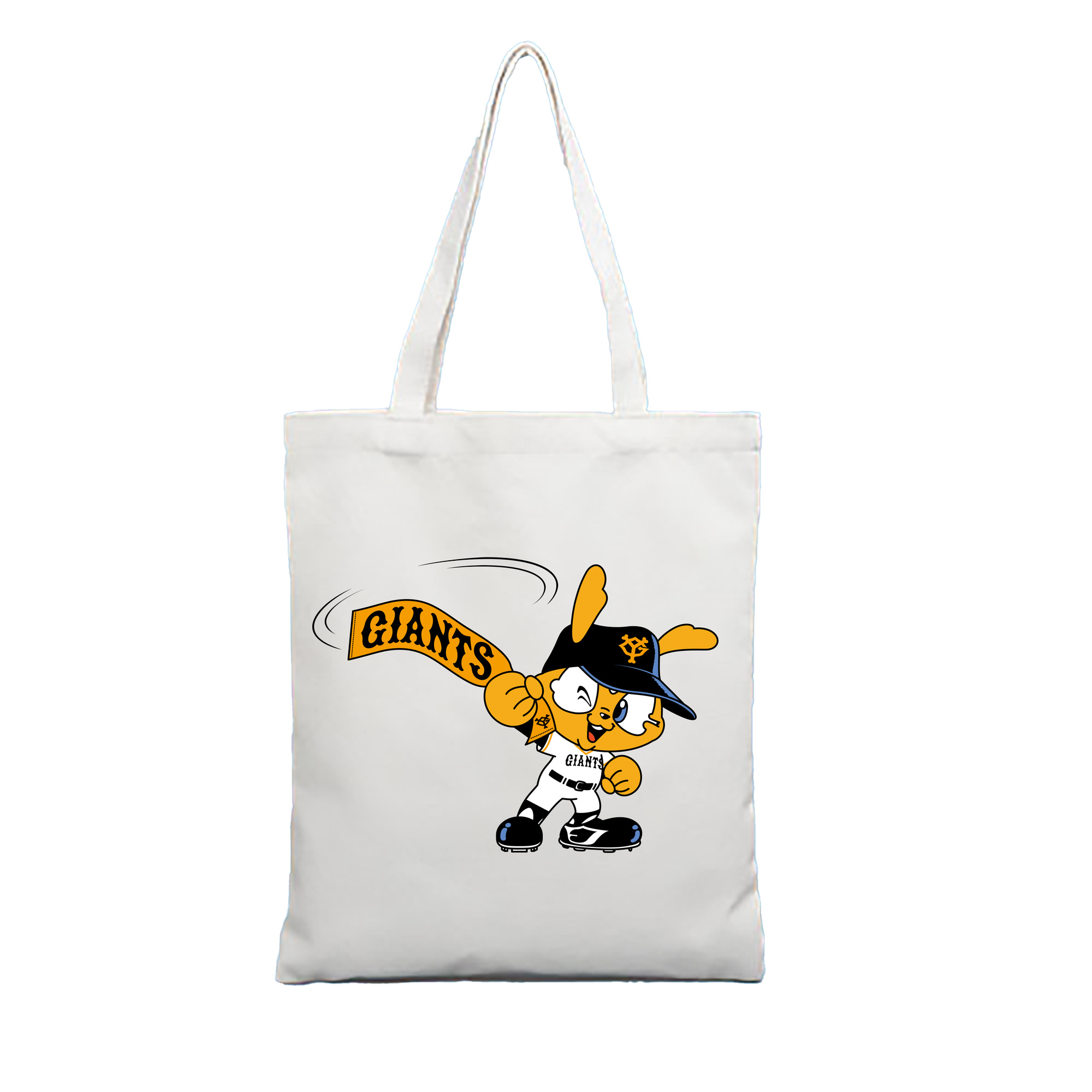 YOMIURI GIANTS MASCOT APPLICATION Go Logo - 縦型キャンバス手提げバッグ（トートバッグ） ・ キャンバス素材 ・ ショッピング用 ・ 軽量 丈夫 お手入れ簡単