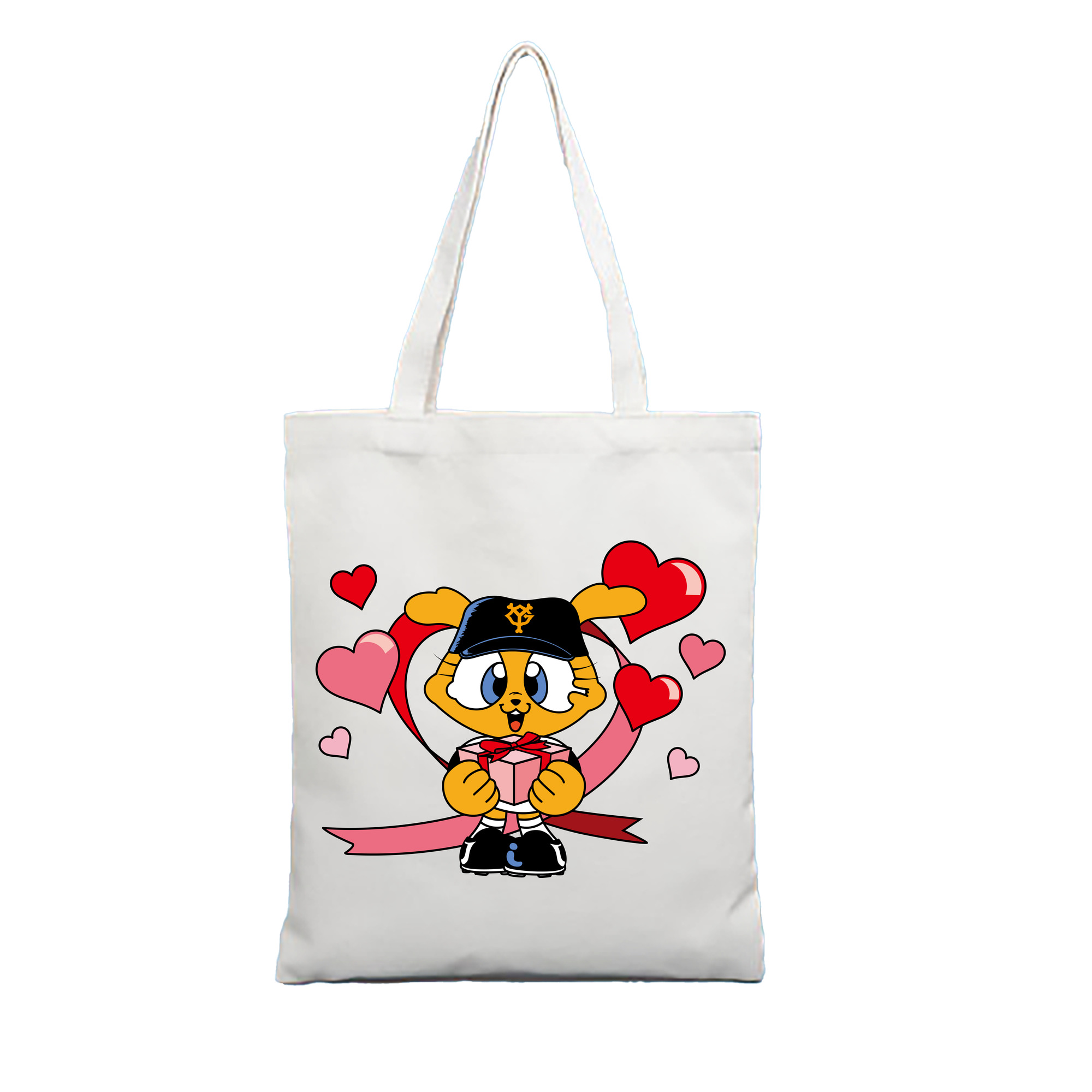 YOMIURI GIANTS MASCOT APPLICATION Gift Logo - 縦型キャンバス手提げバッグ（トートバッグ） ・ キャンバス素材 ・ ショッピング用 ・ 軽量 丈夫 お手入れ簡単