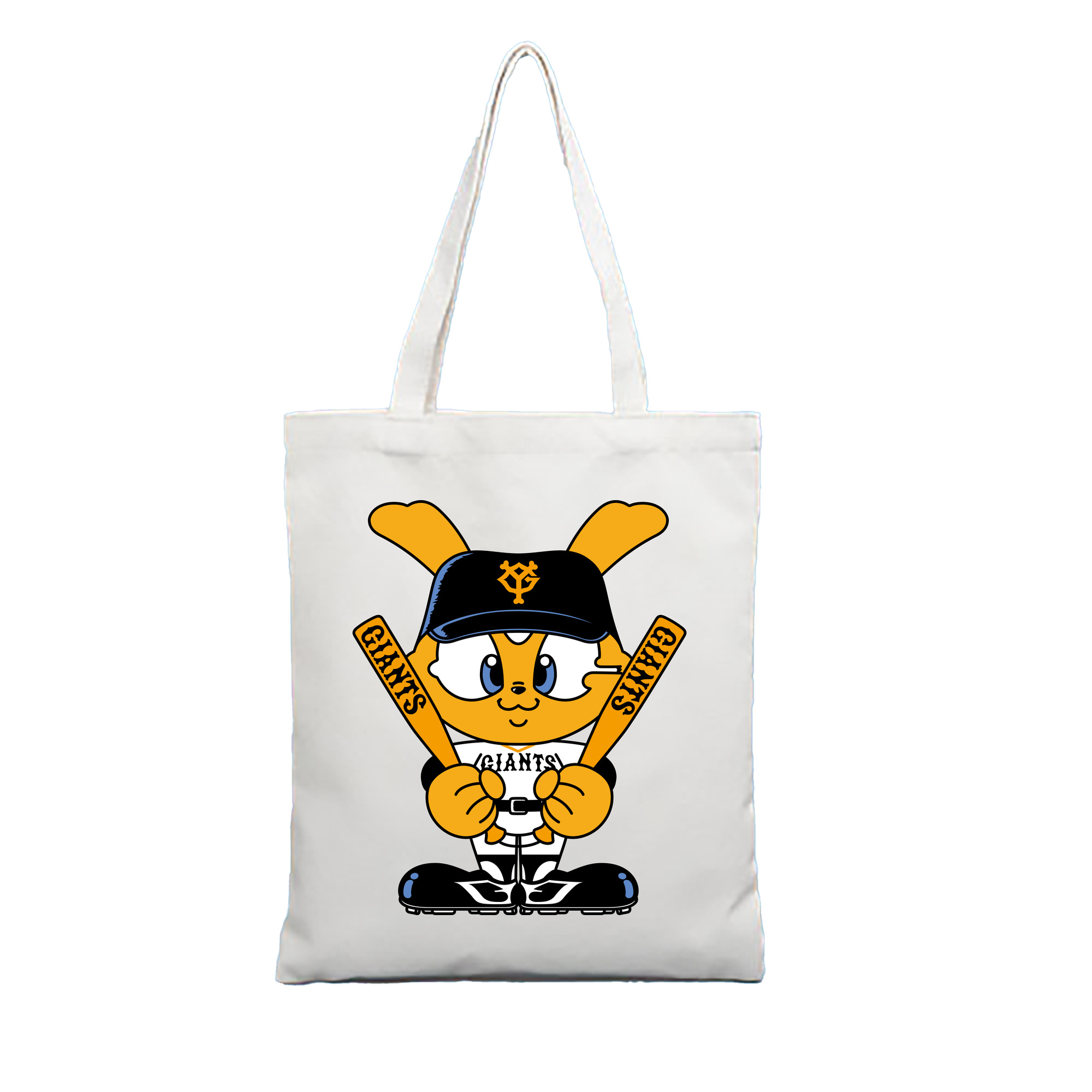 YOMIURI GIANTS MASCOT APPLICATION Logo - 縦型キャンバス手提げバッグ（トートバッグ） ・ キャンバス素材 ・ ショッピング用 ・ 軽量 丈夫 お手入れ簡単