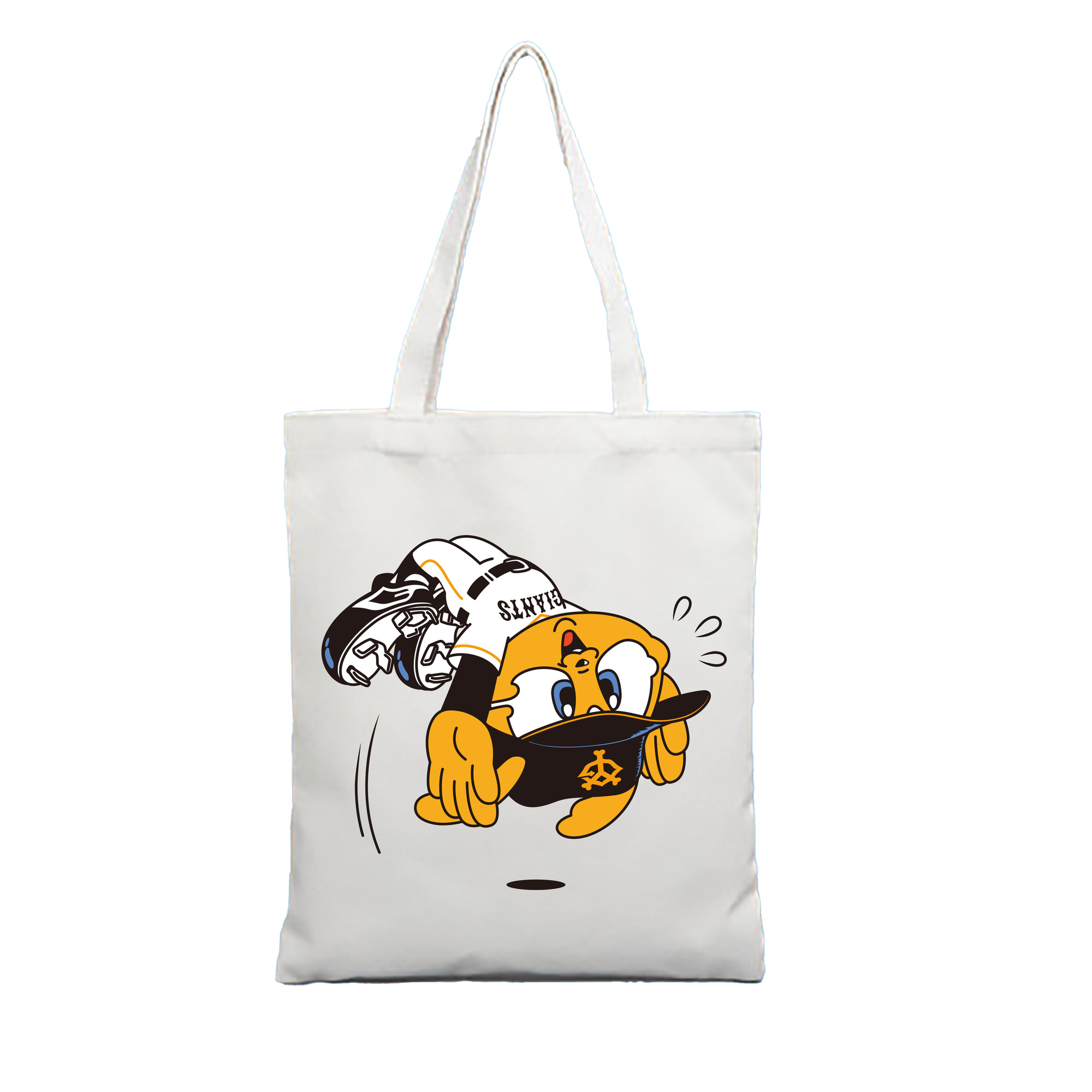 YOMIURI GIANTS MASCOT APPLICATION Jump Logo - 縦型キャンバス手提げバッグ（トートバッグ） ・ キャンバス素材 ・ ショッピング用 ・ 軽量 丈夫 お手入れ簡単