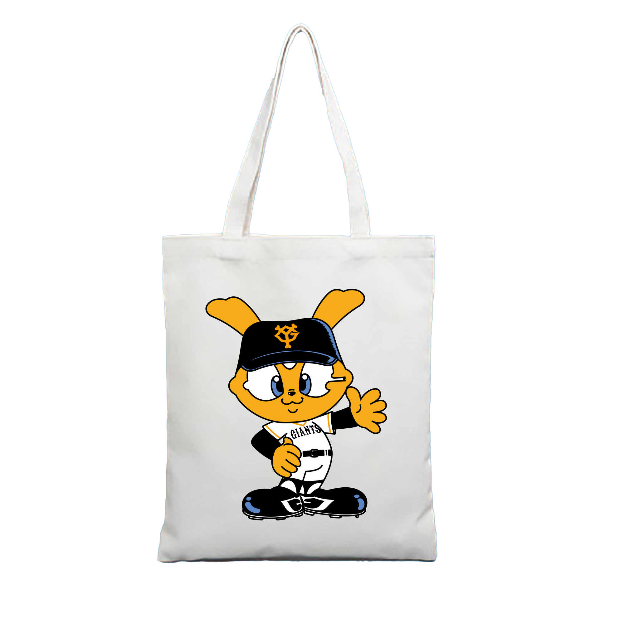 YOMIURI GIANTS MASCOT GIABBIT Logo - 縦型キャンバス手提げバッグ（トートバッグ） ・ キャンバス素材 ・ ショッピング用 ・ 軽量 丈夫 お手入れ簡単