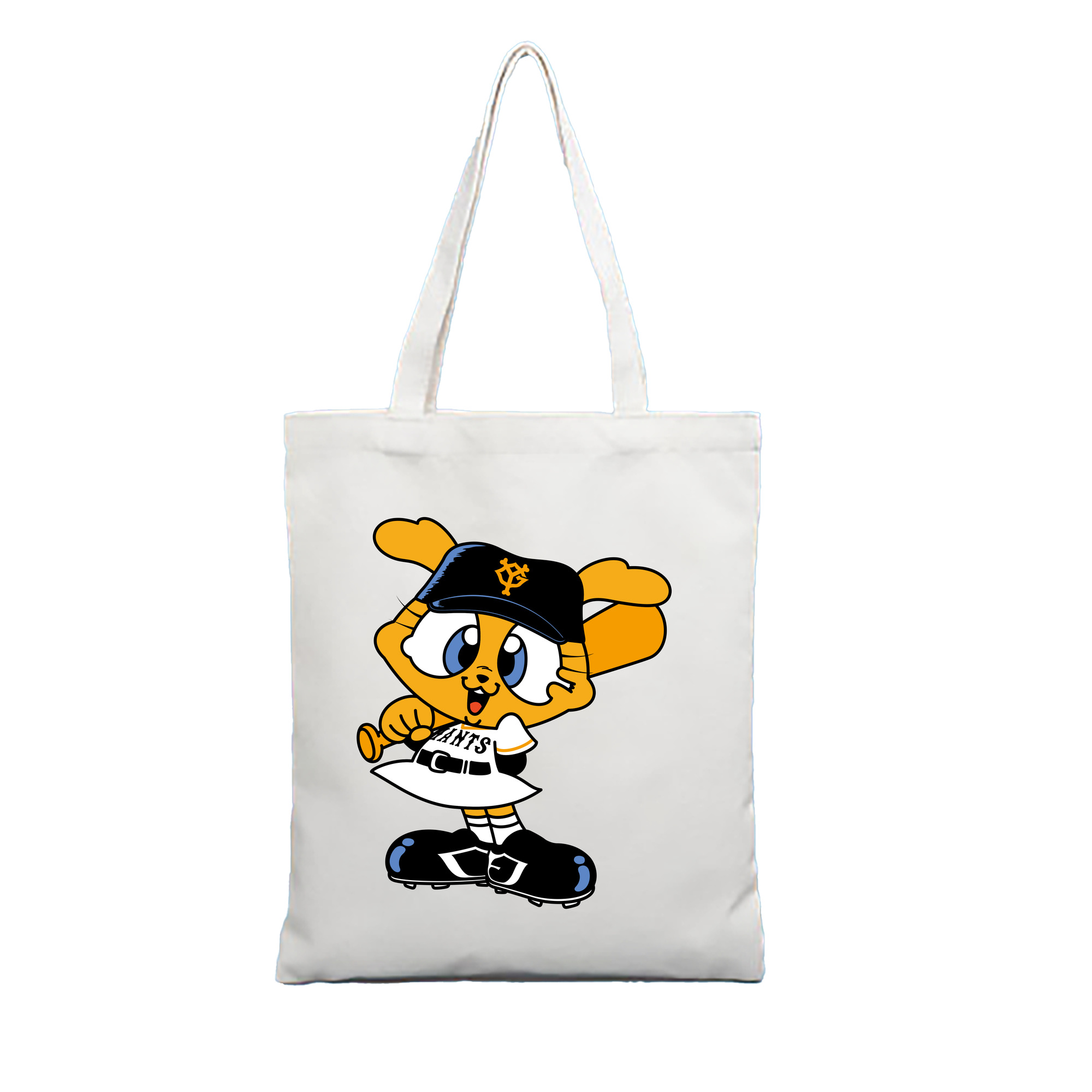 YOMIURI GIANTS MASCOT VICKY Logo - 縦型キャンバス手提げバッグ（トートバッグ） ・ キャンバス素材 ・ ショッピング用 ・ 軽量 丈夫 お手入れ簡単