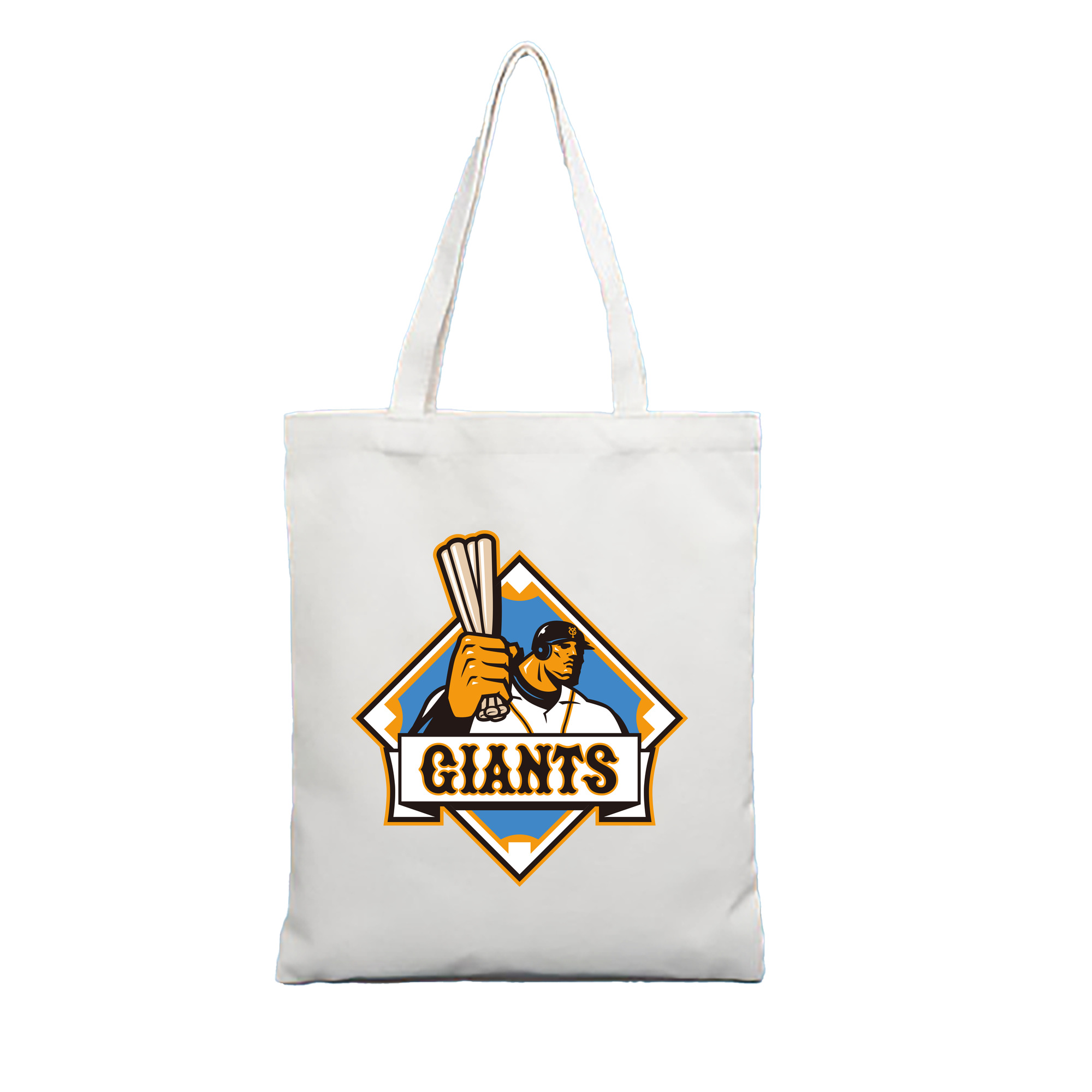 YOMIURI GIANTS Old Logo - 縦型キャンバス手提げバッグ（トートバッグ） ・ キャンバス素材 ・ ショッピング用 ・ 軽量 丈夫 お手入れ簡単