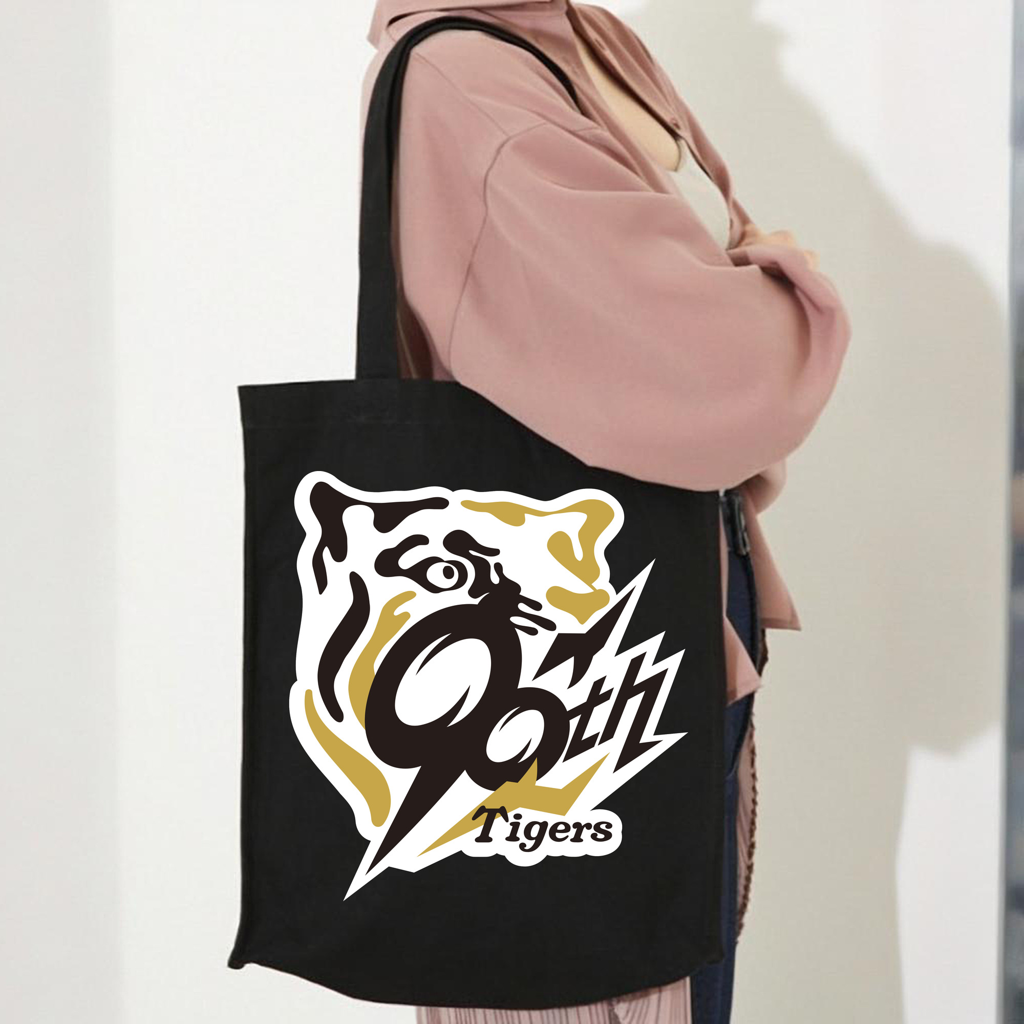 HANSHIN TIGERS 90TH ANNIVERSARY EMBLEM APPLICATION BACKGROUND Logo